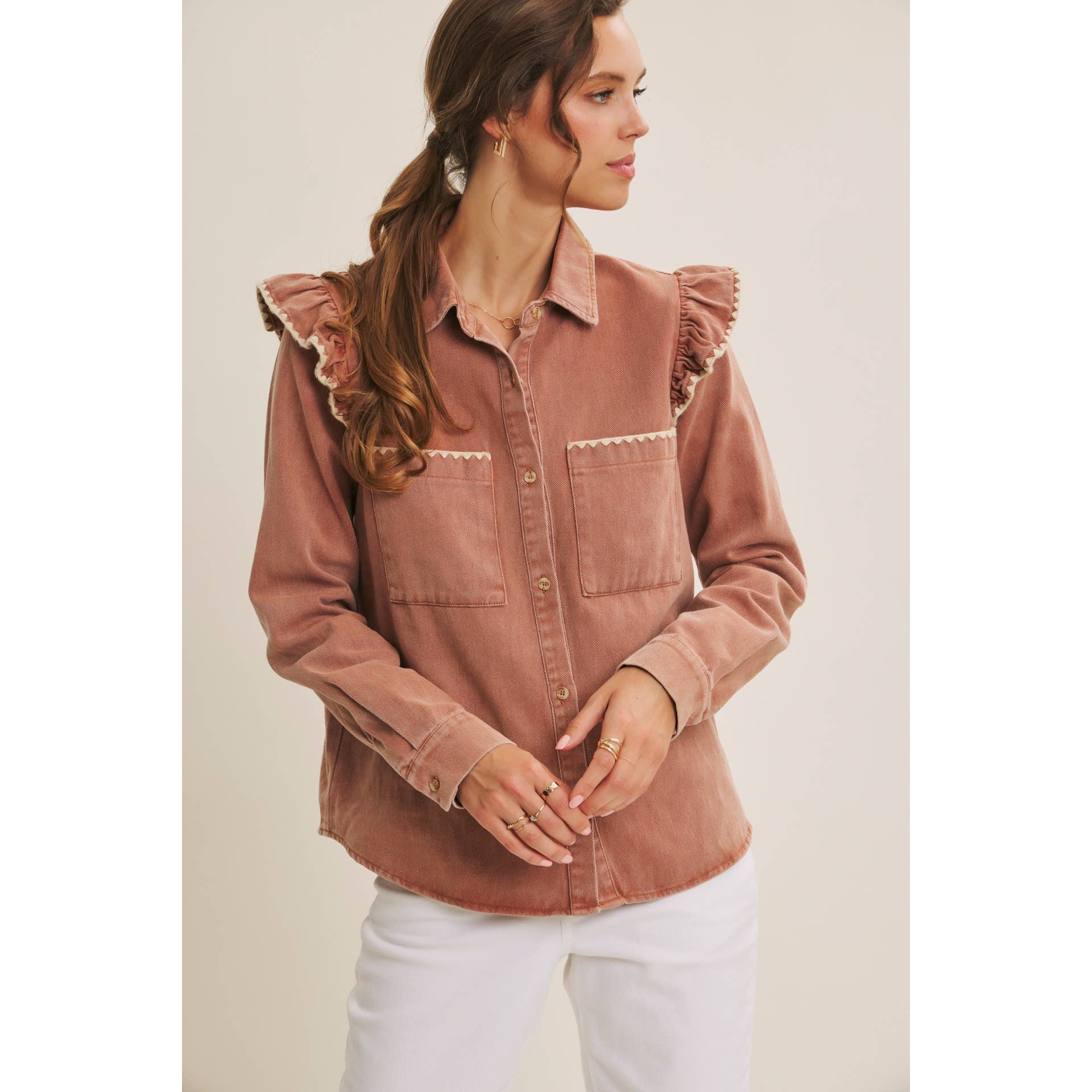WESTERN STAPLE MINERAL-WASHED TWILL SHACKET