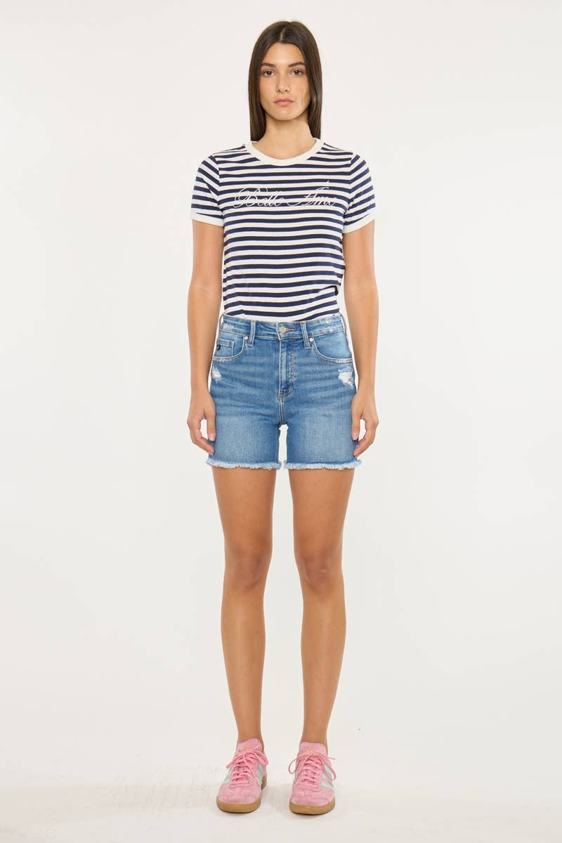 HIGH RISE DENIM SHORT