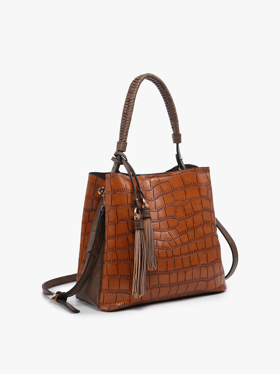 Olivia Crocodile Hobo Bag – Contrast Style | M1895CROC