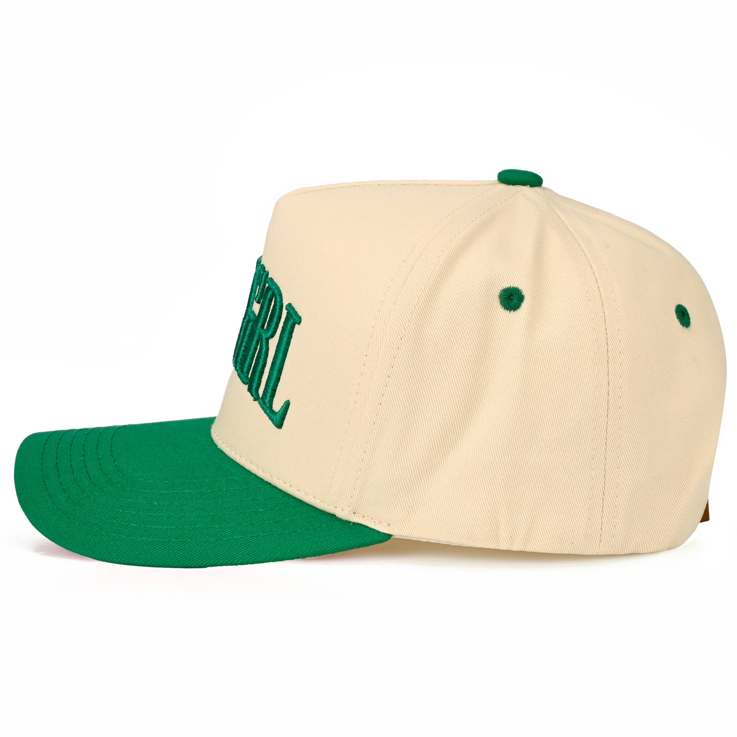 C.C GOLFGRL Letter Embroidered on Two Tone Trucker Hat
