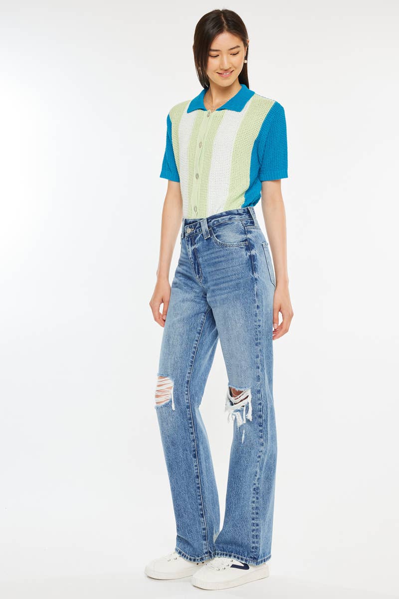 HIGH RISE 90’S CRISS CROSS STRAIGHT