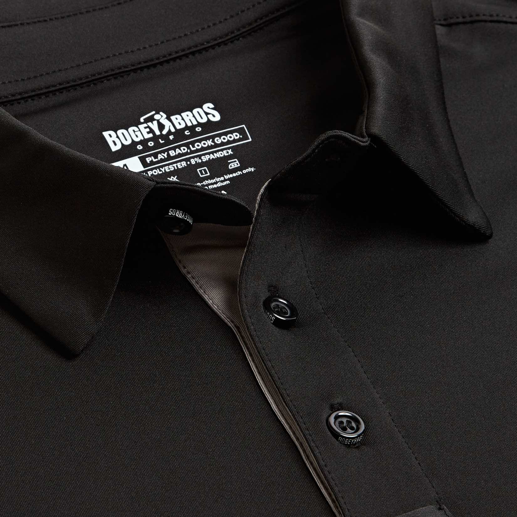 Solid Black Golf Polo