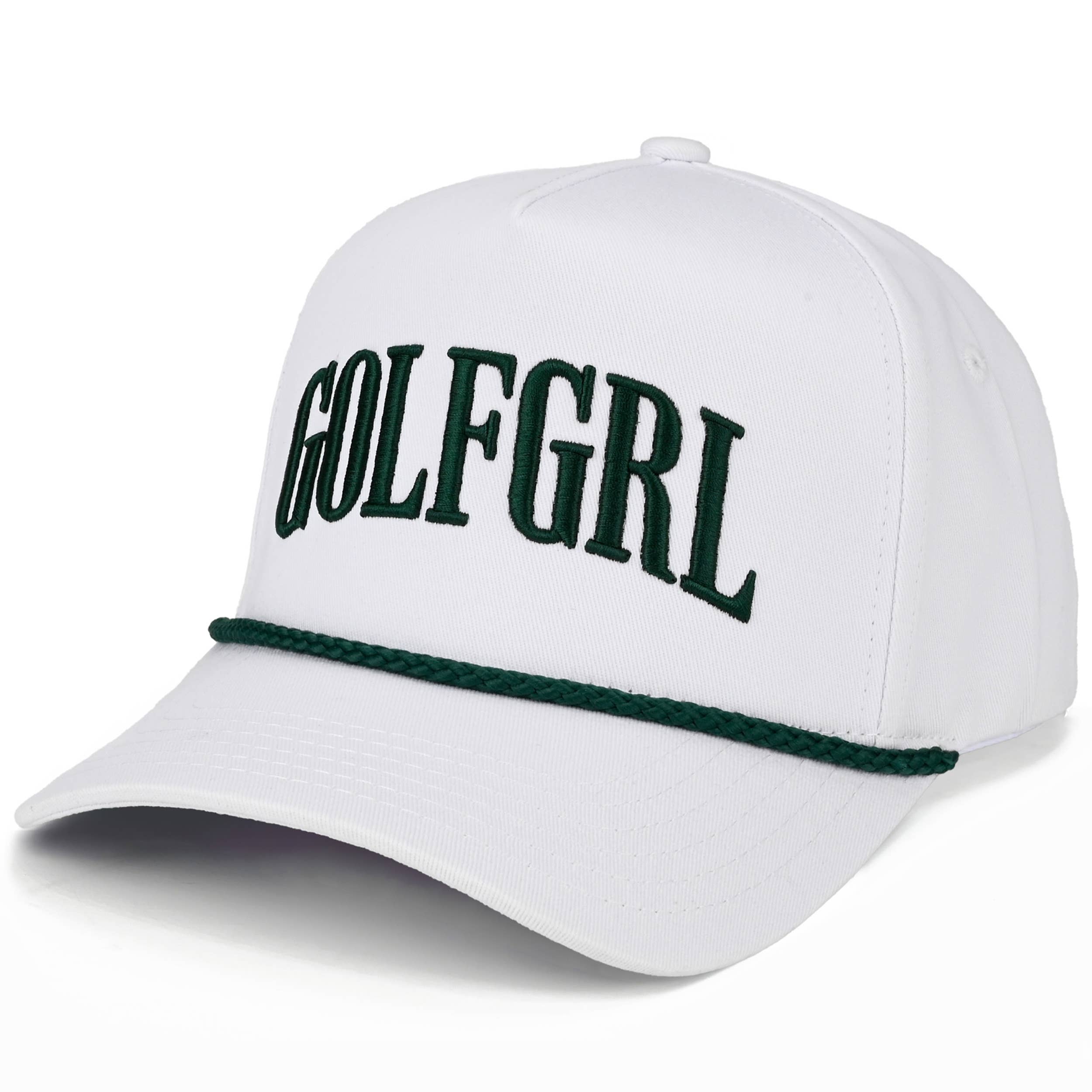 C.C GOLFGRL Letter Embroidered on Two Tone Trucker Hat