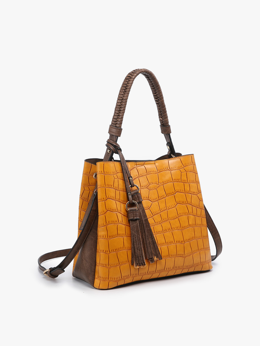 Olivia Crocodile Hobo Bag – Contrast Style | M1895CROC