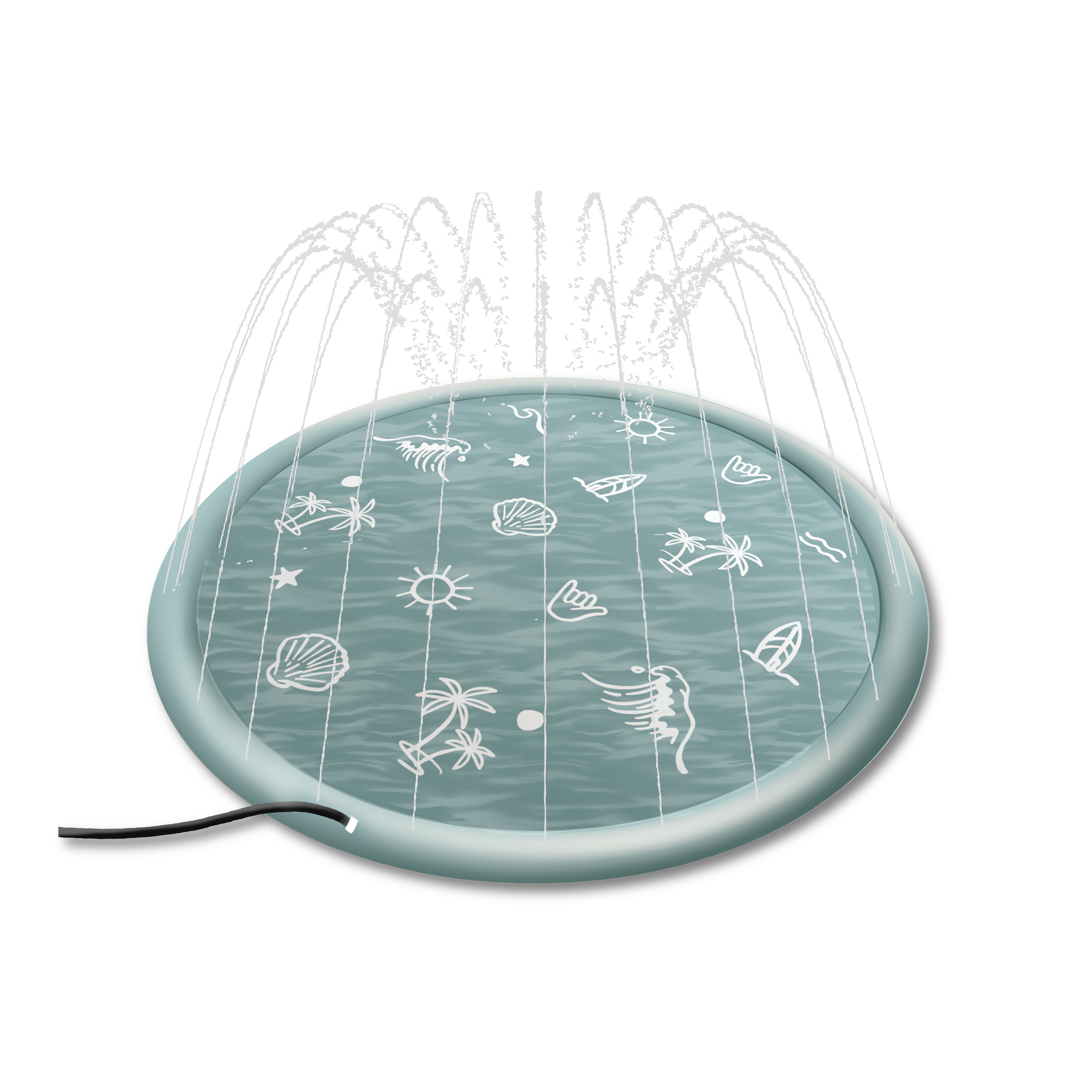Sprinkler Splash Pad for Kids - Oversized Backyard Sprinkler