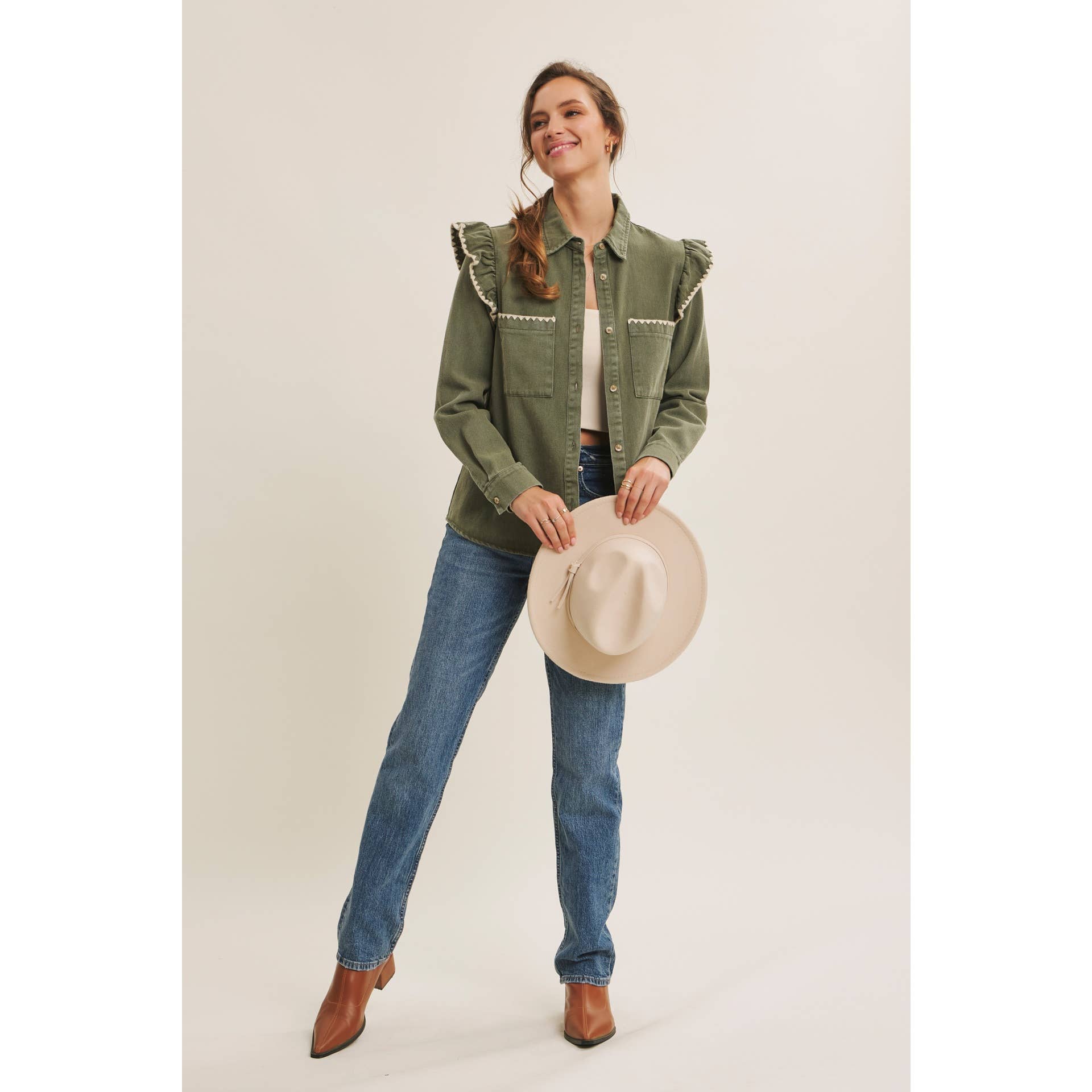 WESTERN STAPLE MINERAL-WASHED TWILL SHACKET