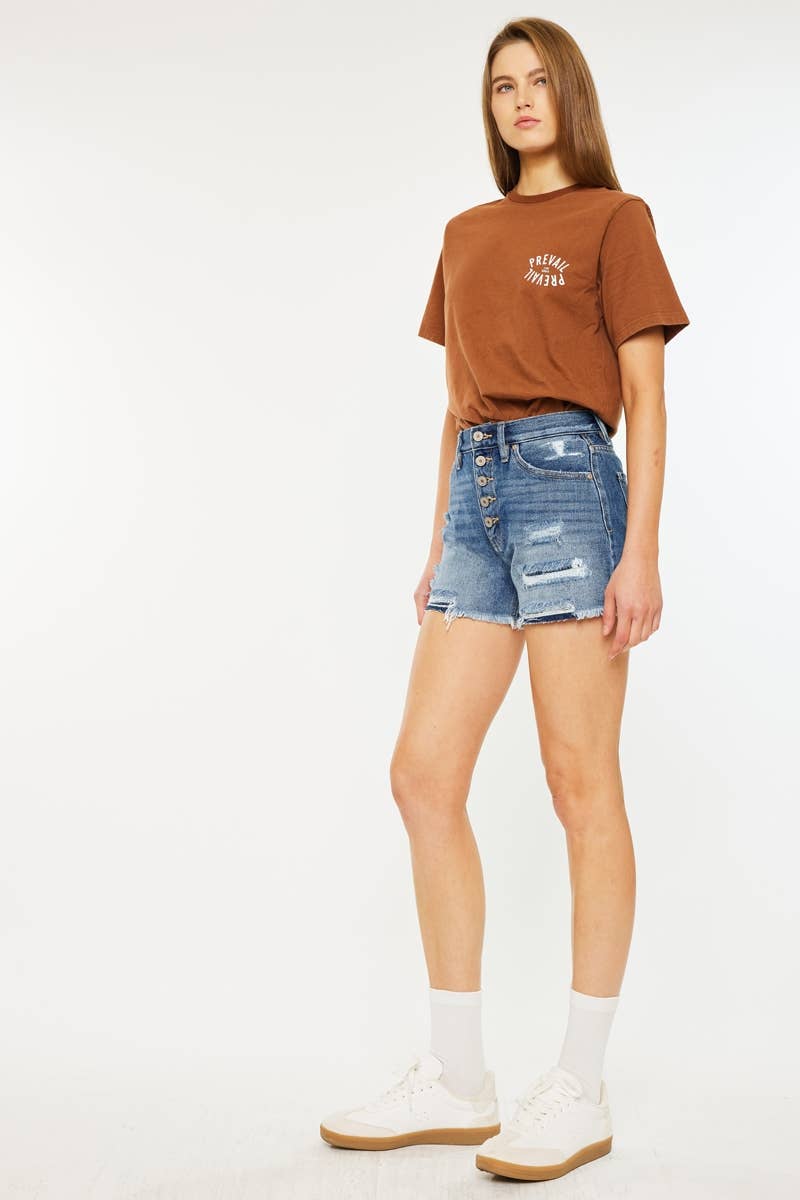 HIGH RISE MOM SHORTS
