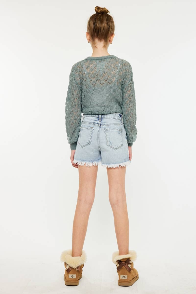 YOUTH HIGH RISE MOM SHORT