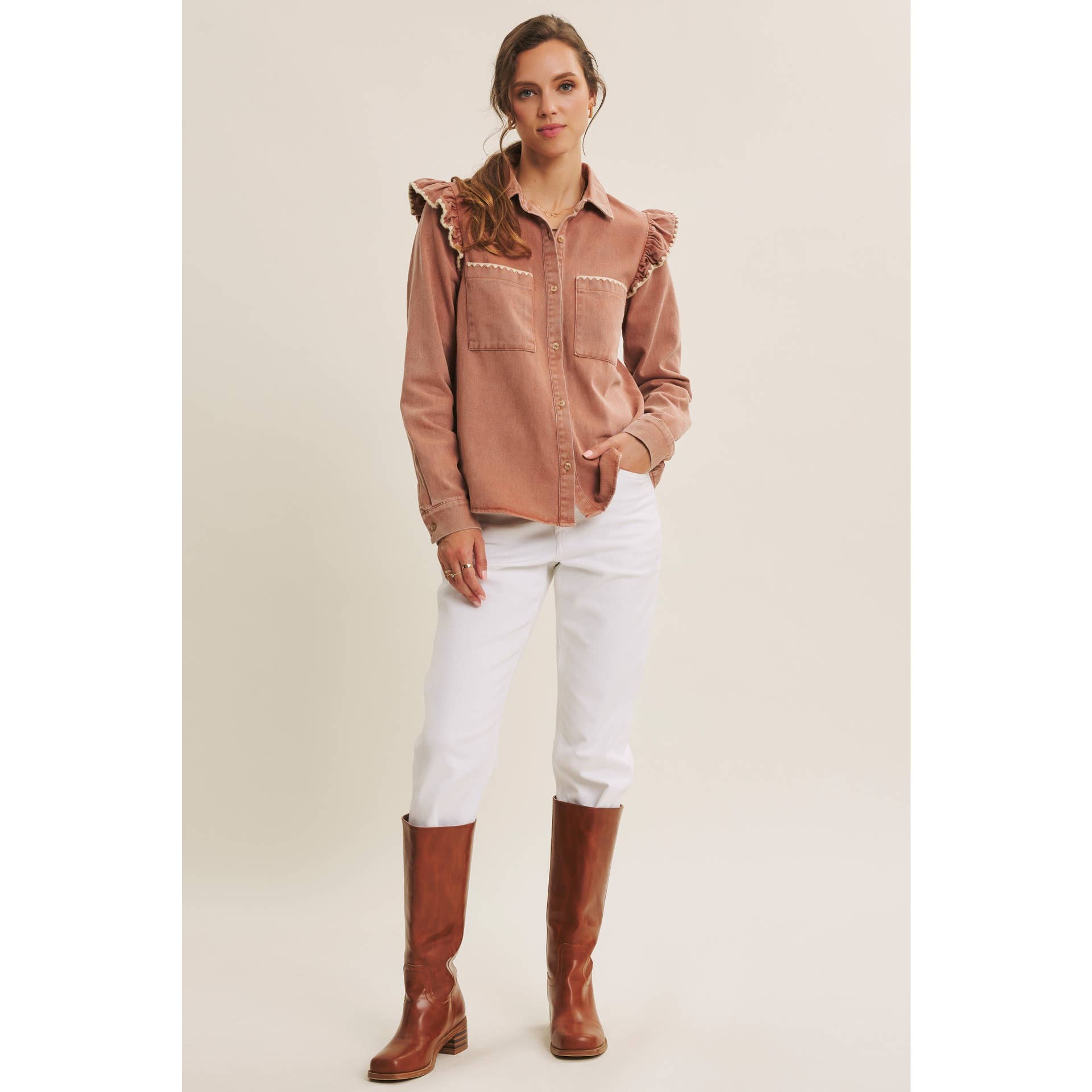 WESTERN STAPLE MINERAL-WASHED TWILL SHACKET