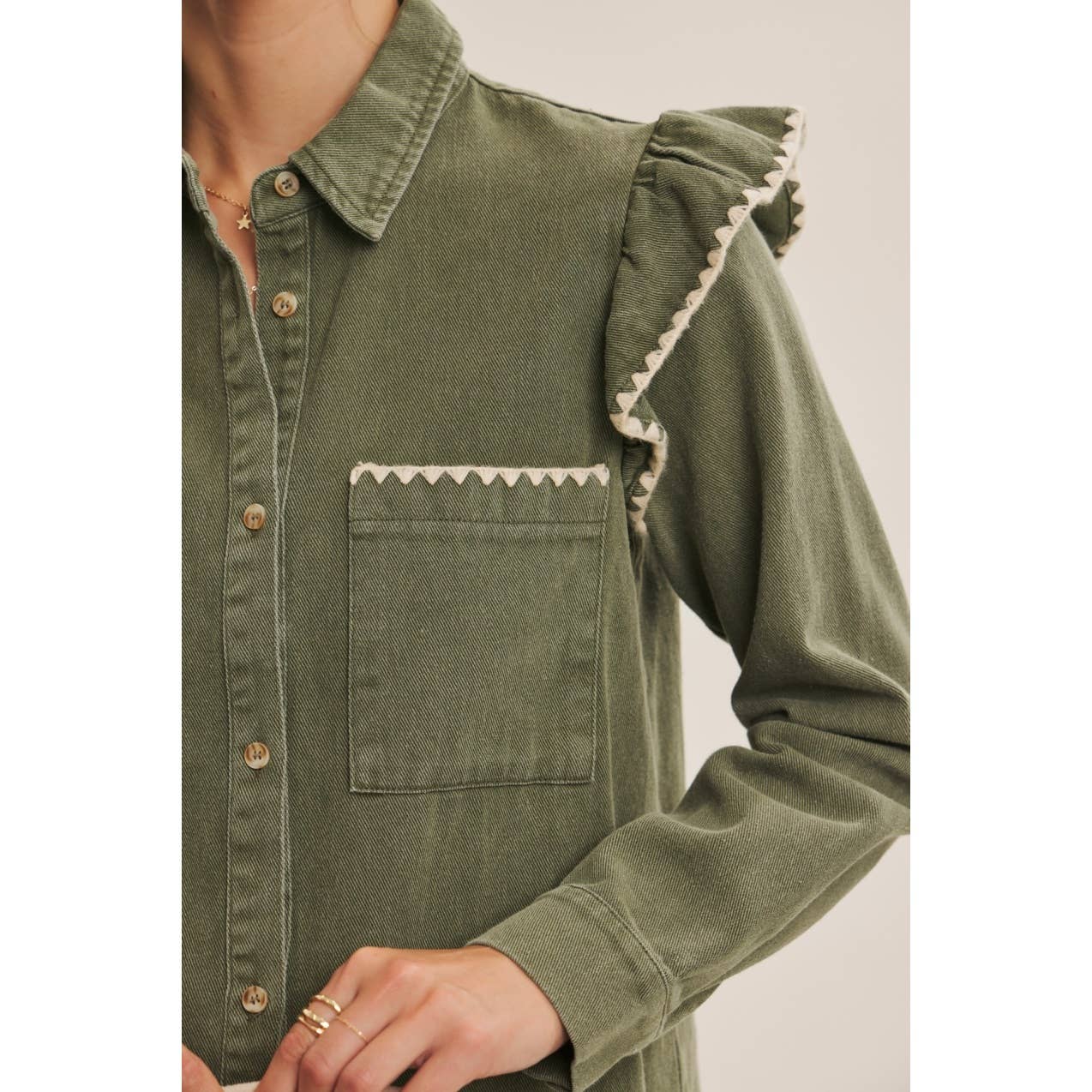 WESTERN STAPLE MINERAL-WASHED TWILL SHACKET