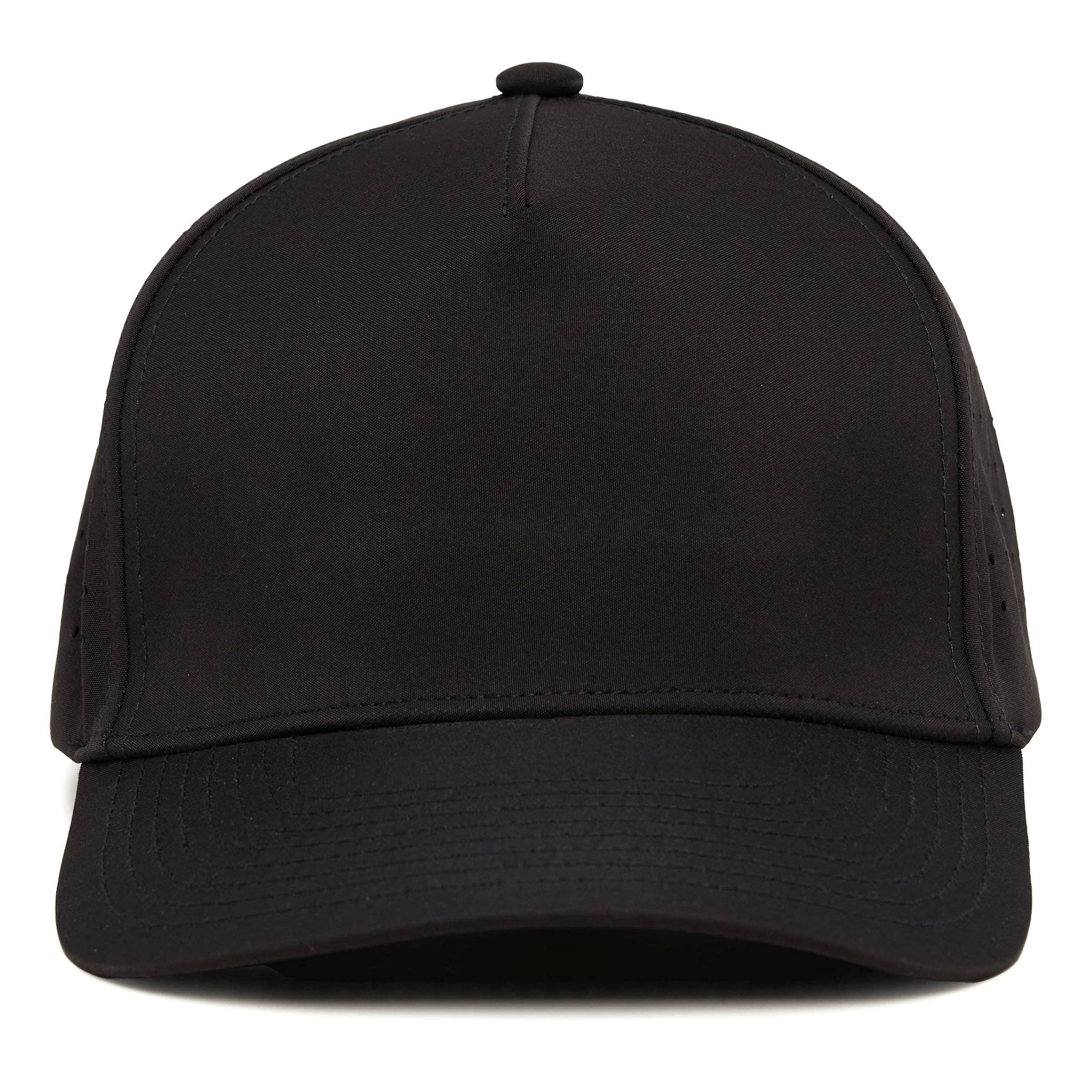 Blank Laser Cut Golf Cap -Black