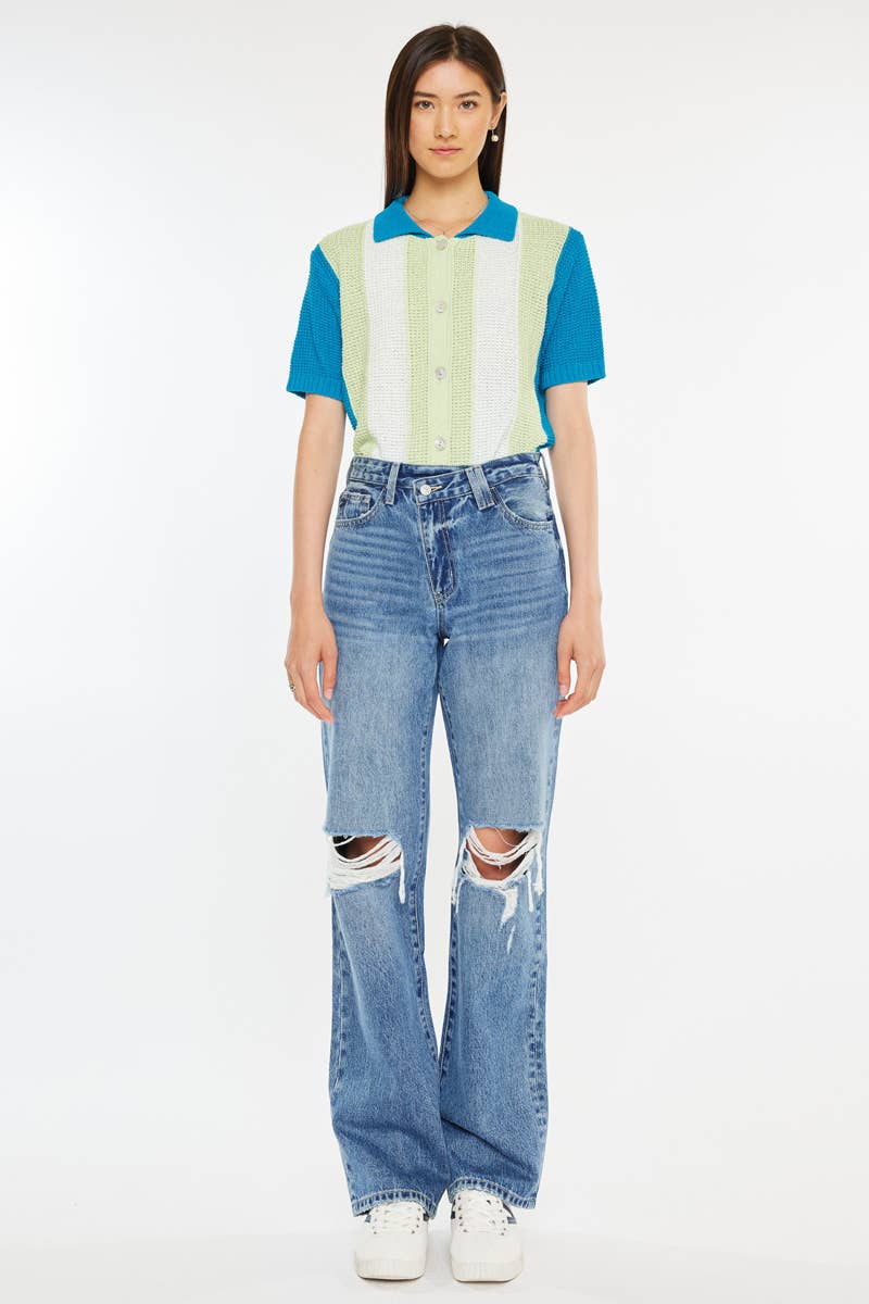 HIGH RISE 90’S CRISS CROSS STRAIGHT