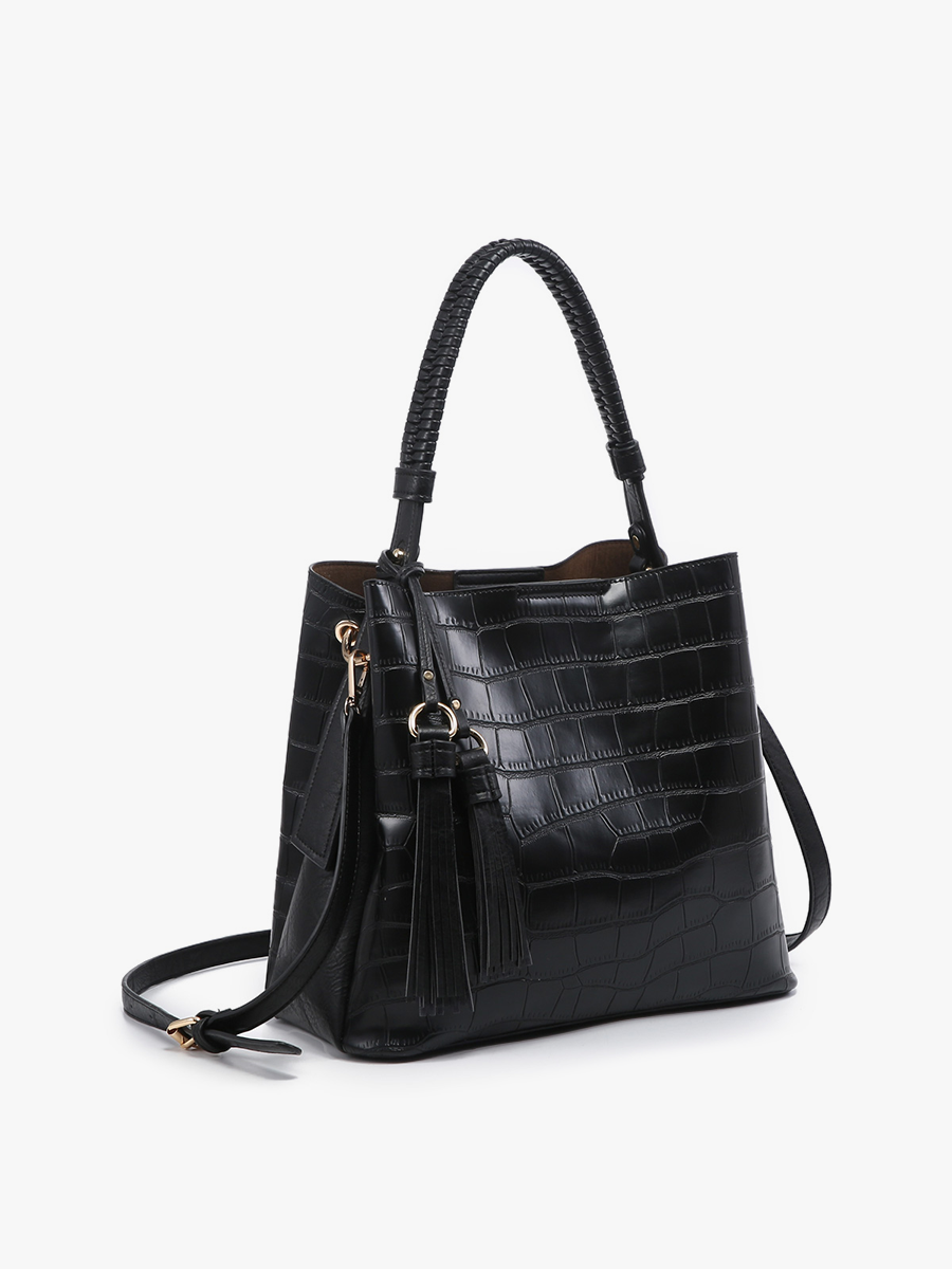 Olivia Crocodile Hobo Bag – Contrast Style | M1895CROC