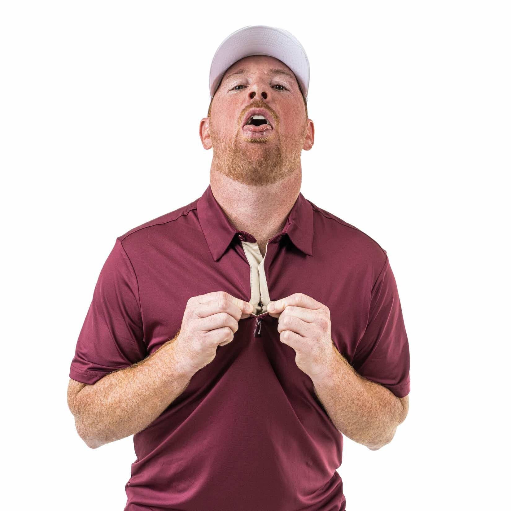 Solid Oxblood Golf Polo