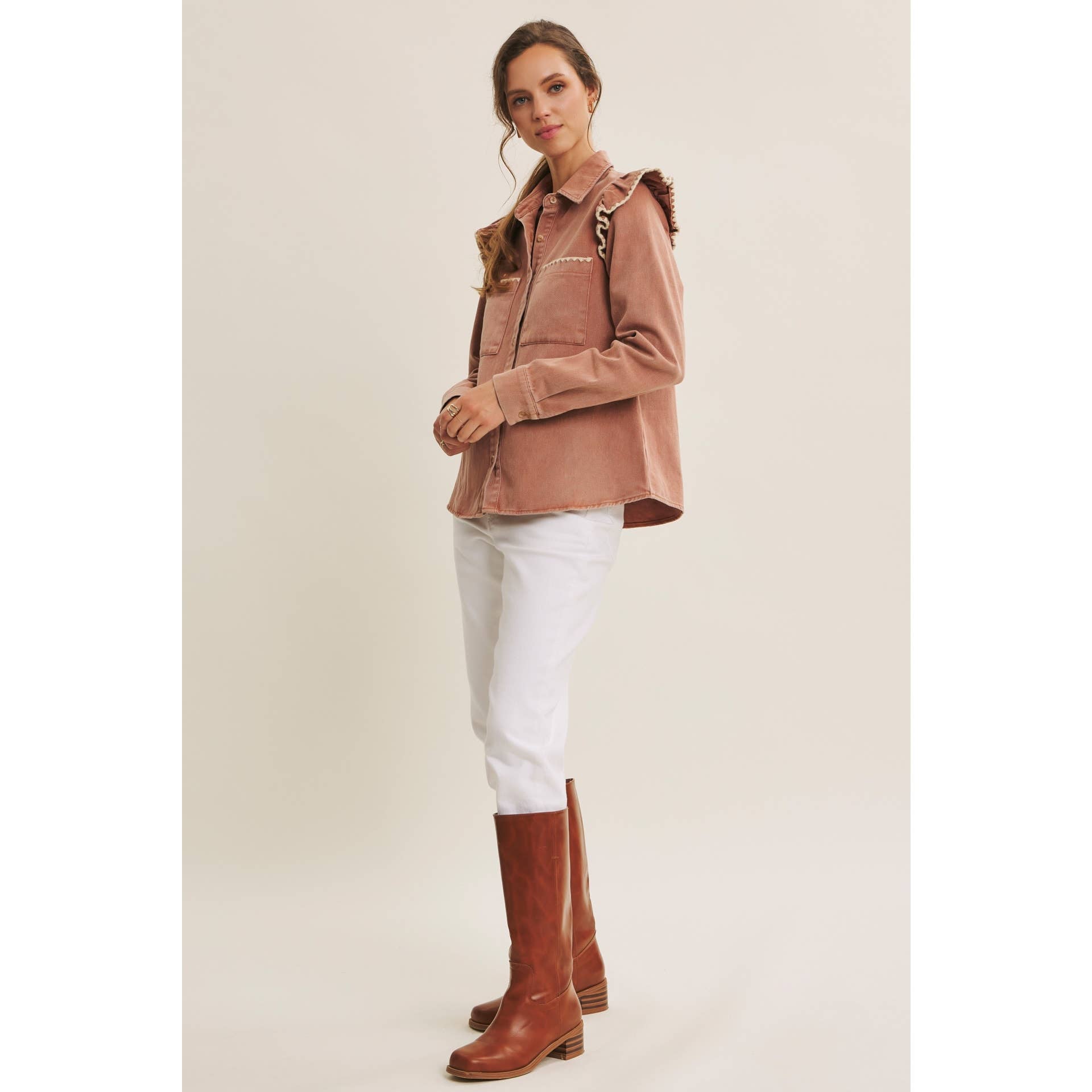 WESTERN STAPLE MINERAL-WASHED TWILL SHACKET