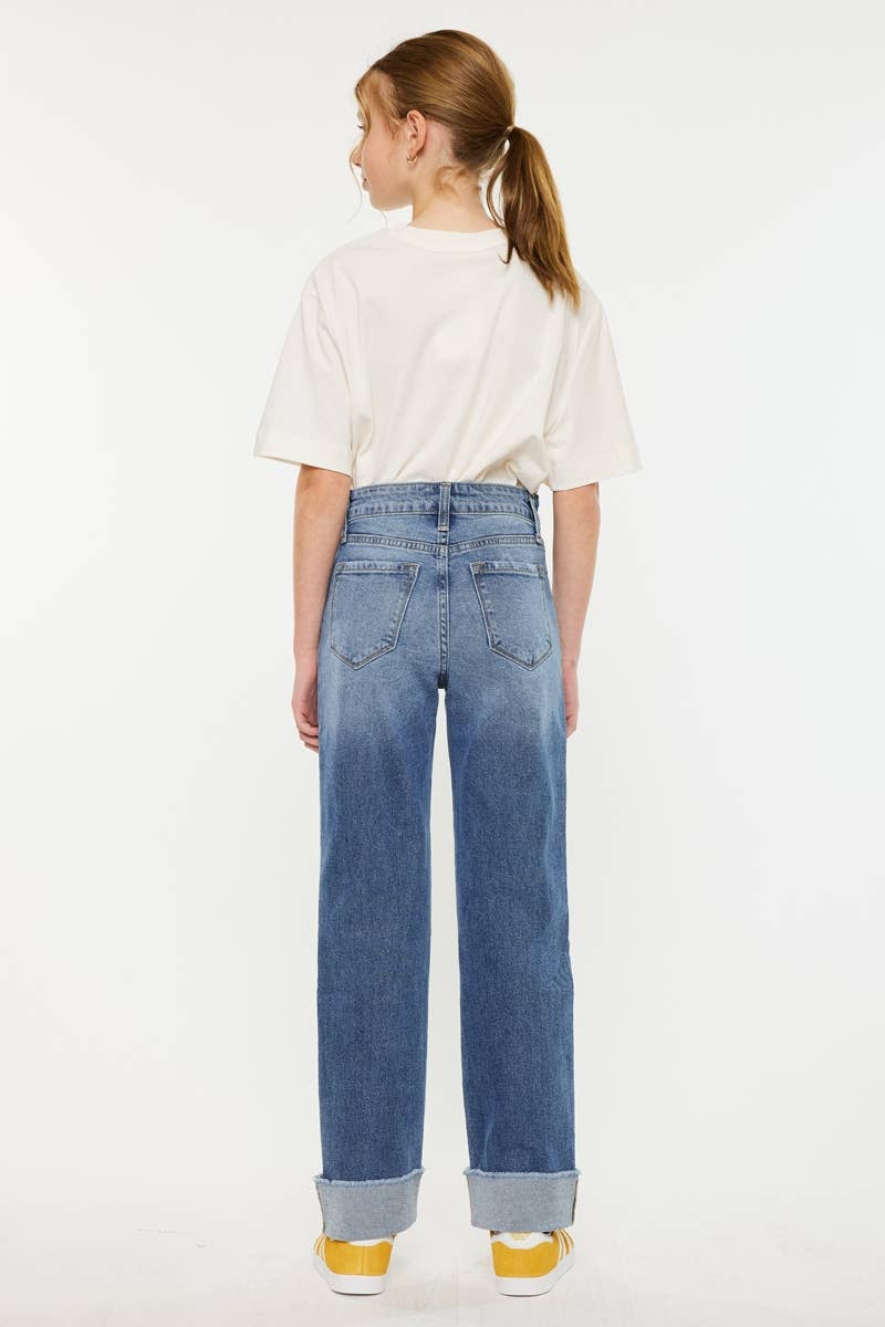 YOUTH HIGH RISE STRAIGHT JEANS