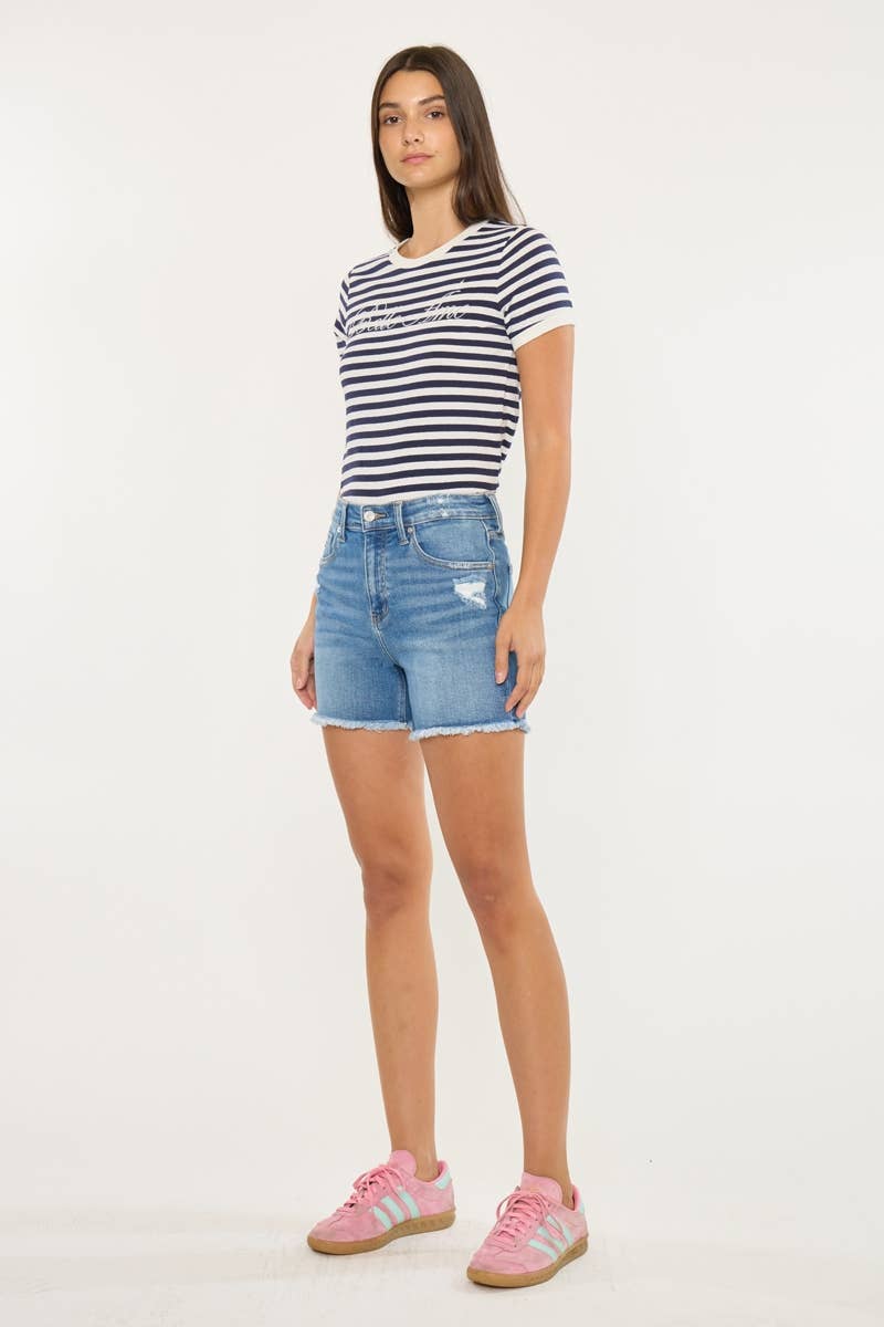 HIGH RISE DENIM SHORT