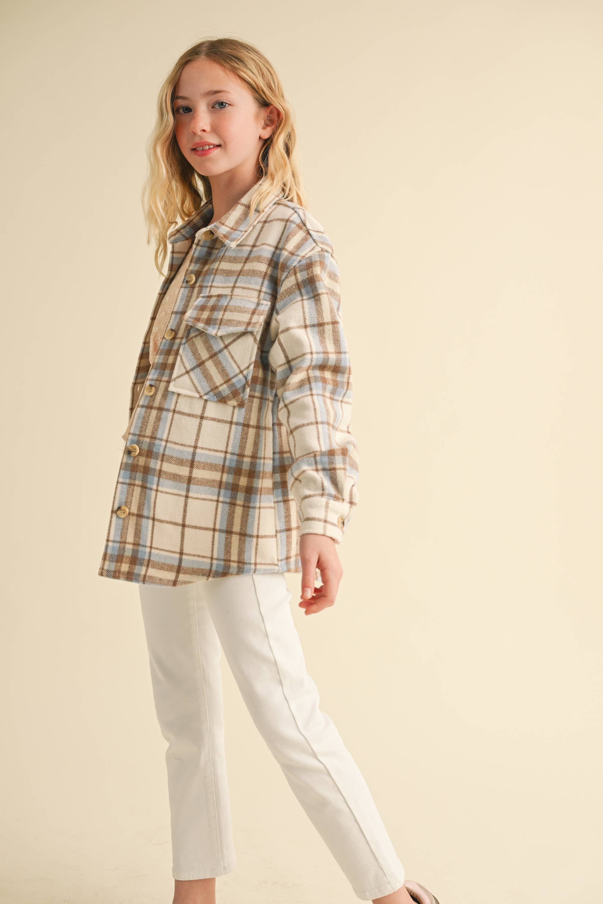 TWEEN GIRLS KIDS ONE POCKET SHACKET (7-14)