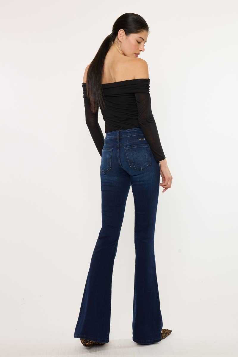 MID RISE FLARE JEANS