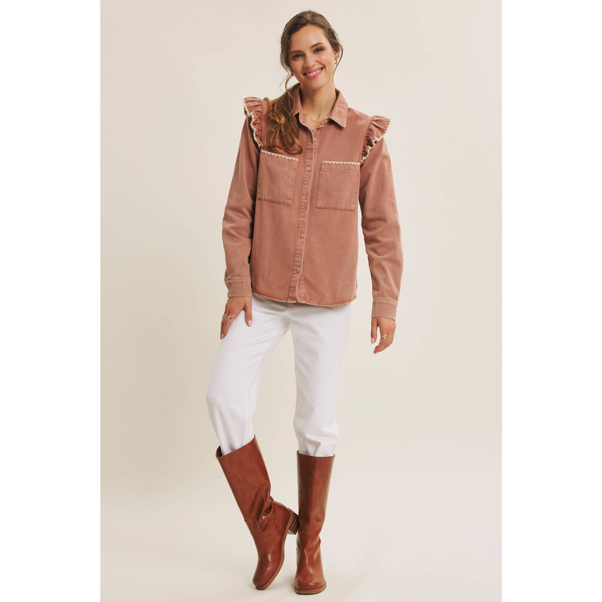 WESTERN STAPLE MINERAL-WASHED TWILL SHACKET