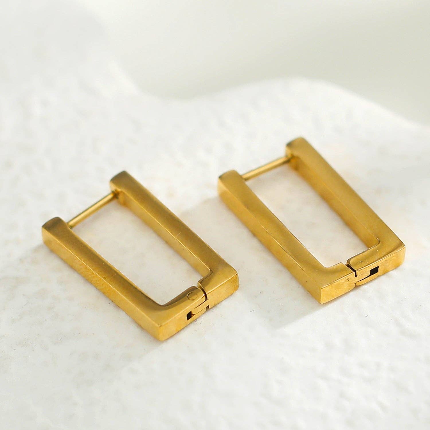 DELILAH Rectangular Mini Hoop Earrings