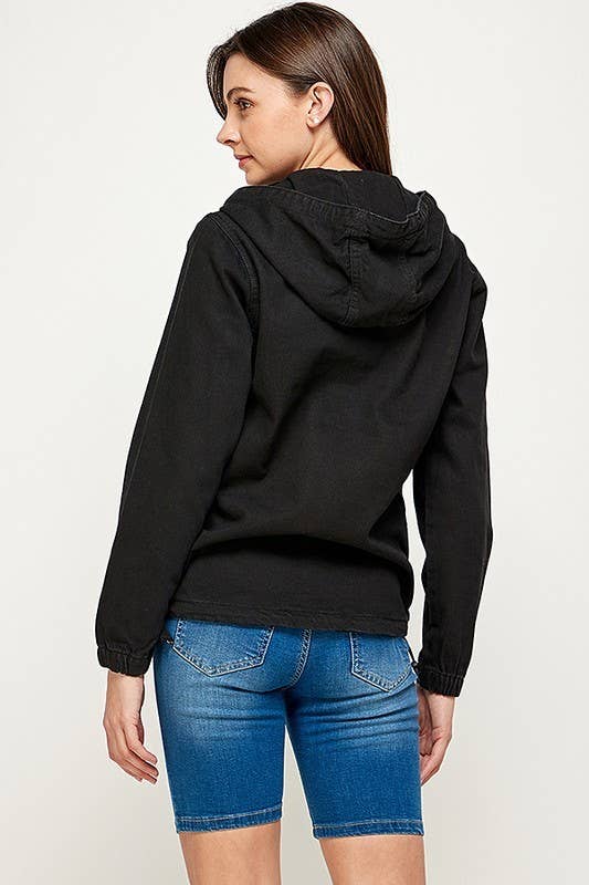 Women's Denim Jacket with Hood