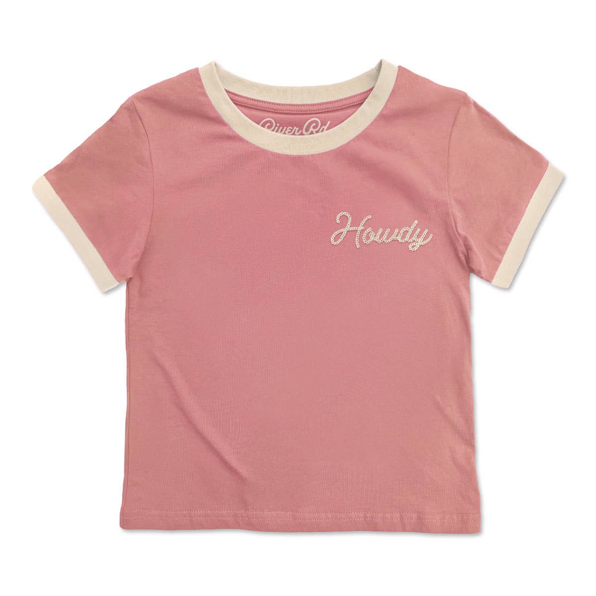 Howdy Vintage Ringer (Youth) | Pink