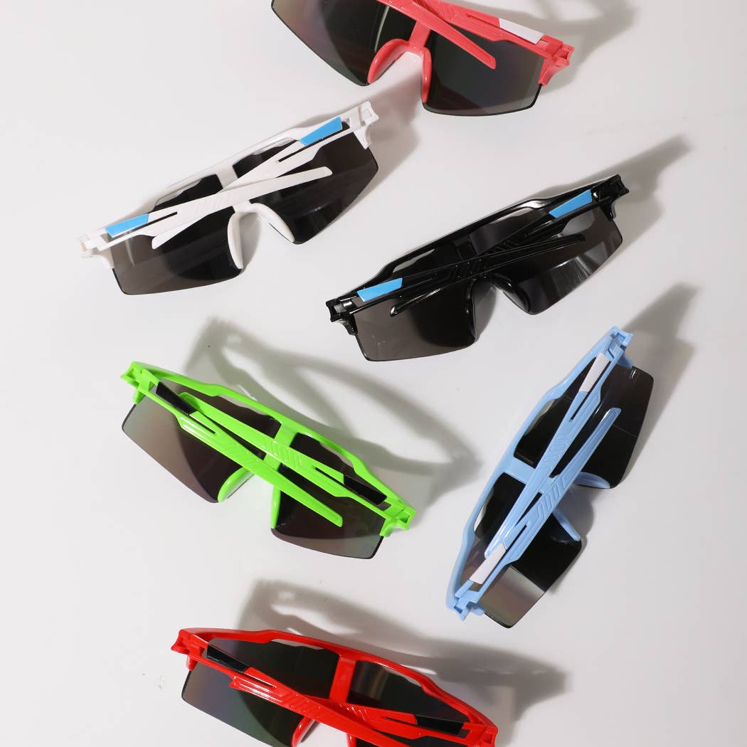 Sport Wraparound Shield Sunglasses