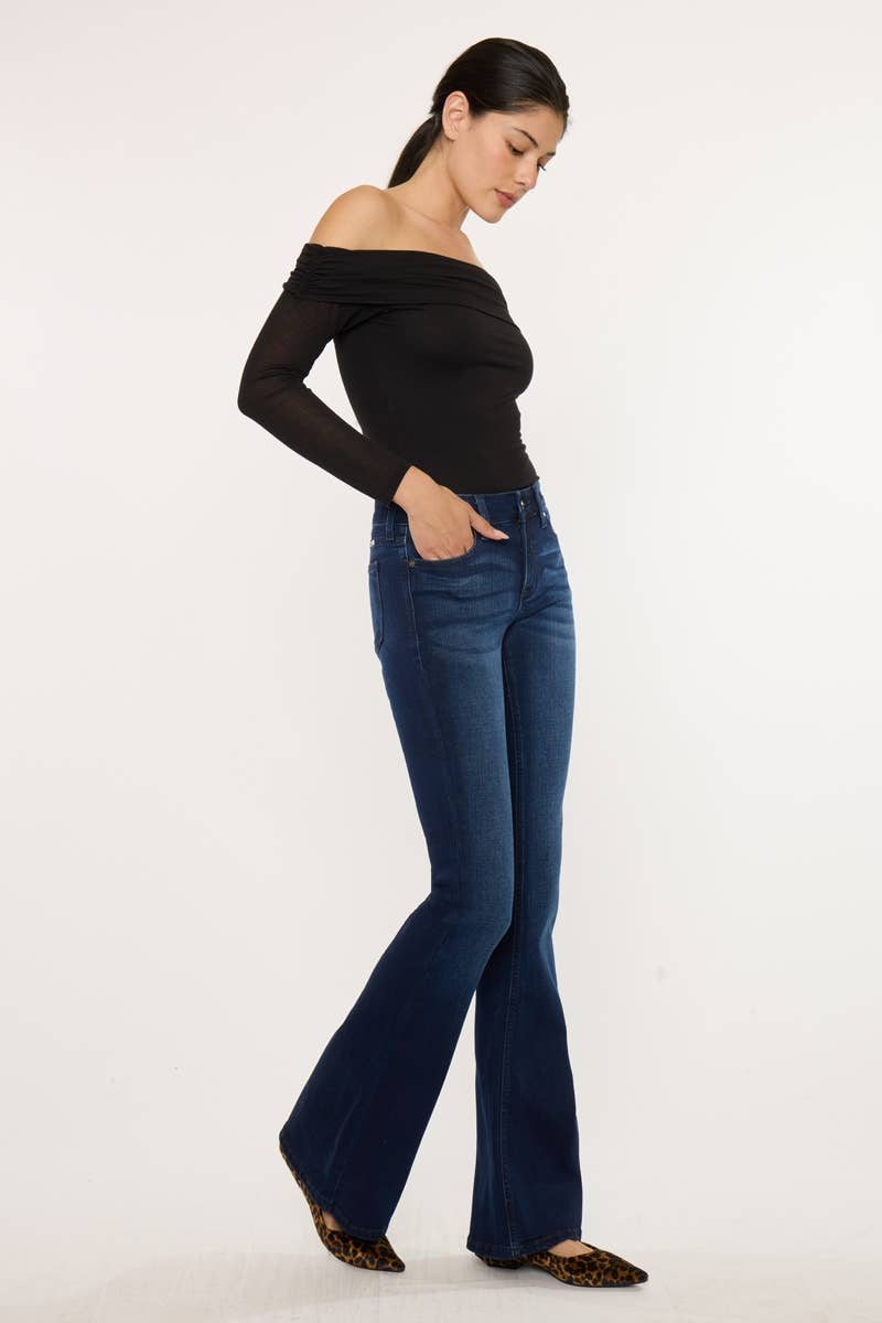 MID RISE FLARE JEANS