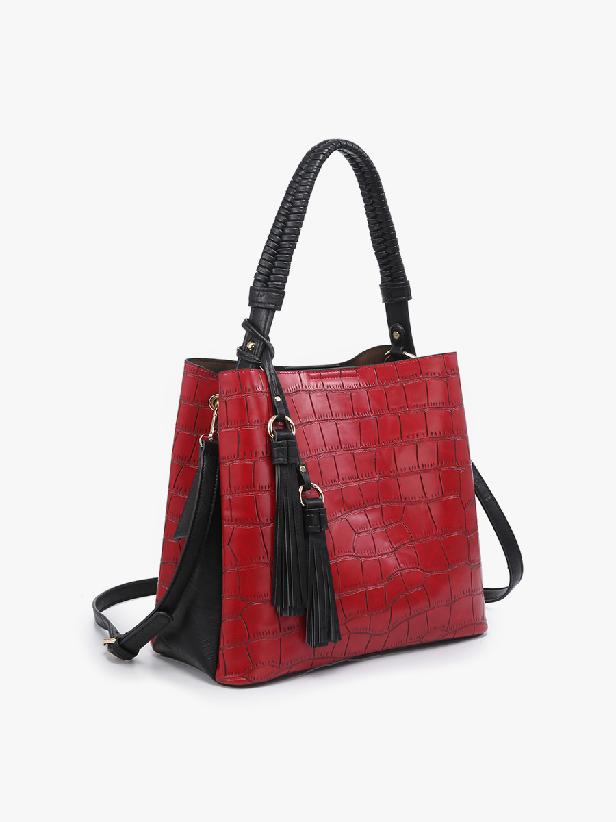 Olivia Crocodile Hobo Bag – Contrast Style | M1895CROC