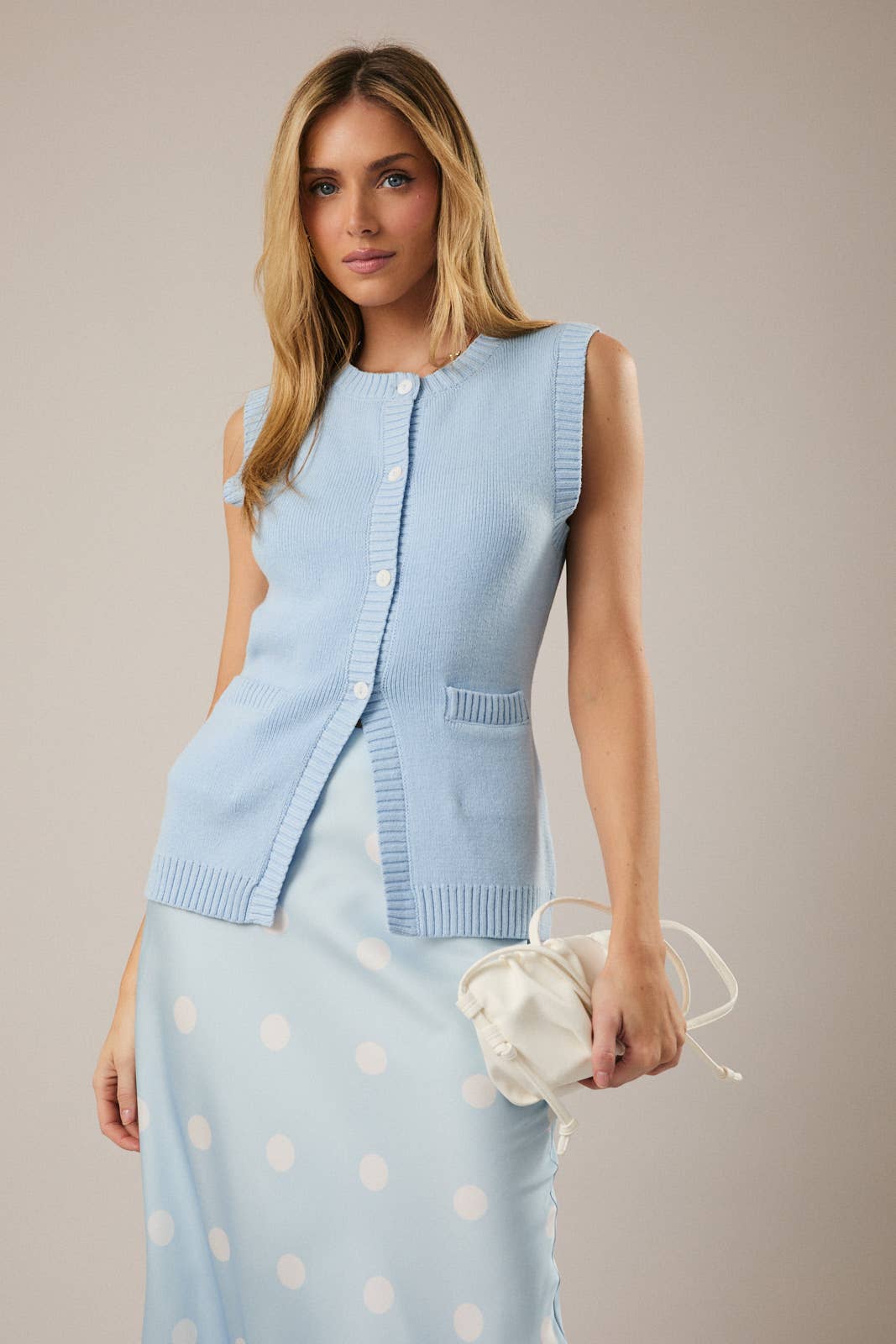 BUTTON DOWN KNIT VEST