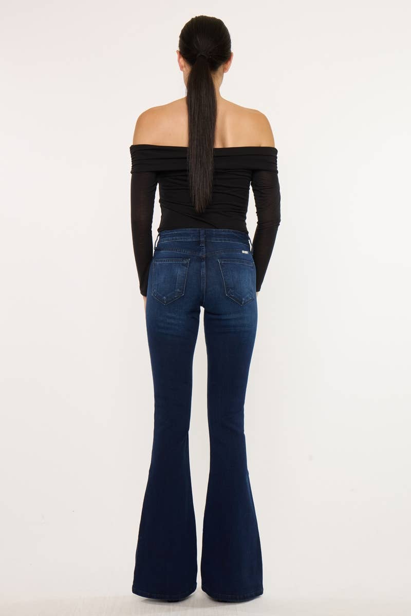 MID RISE FLARE JEANS