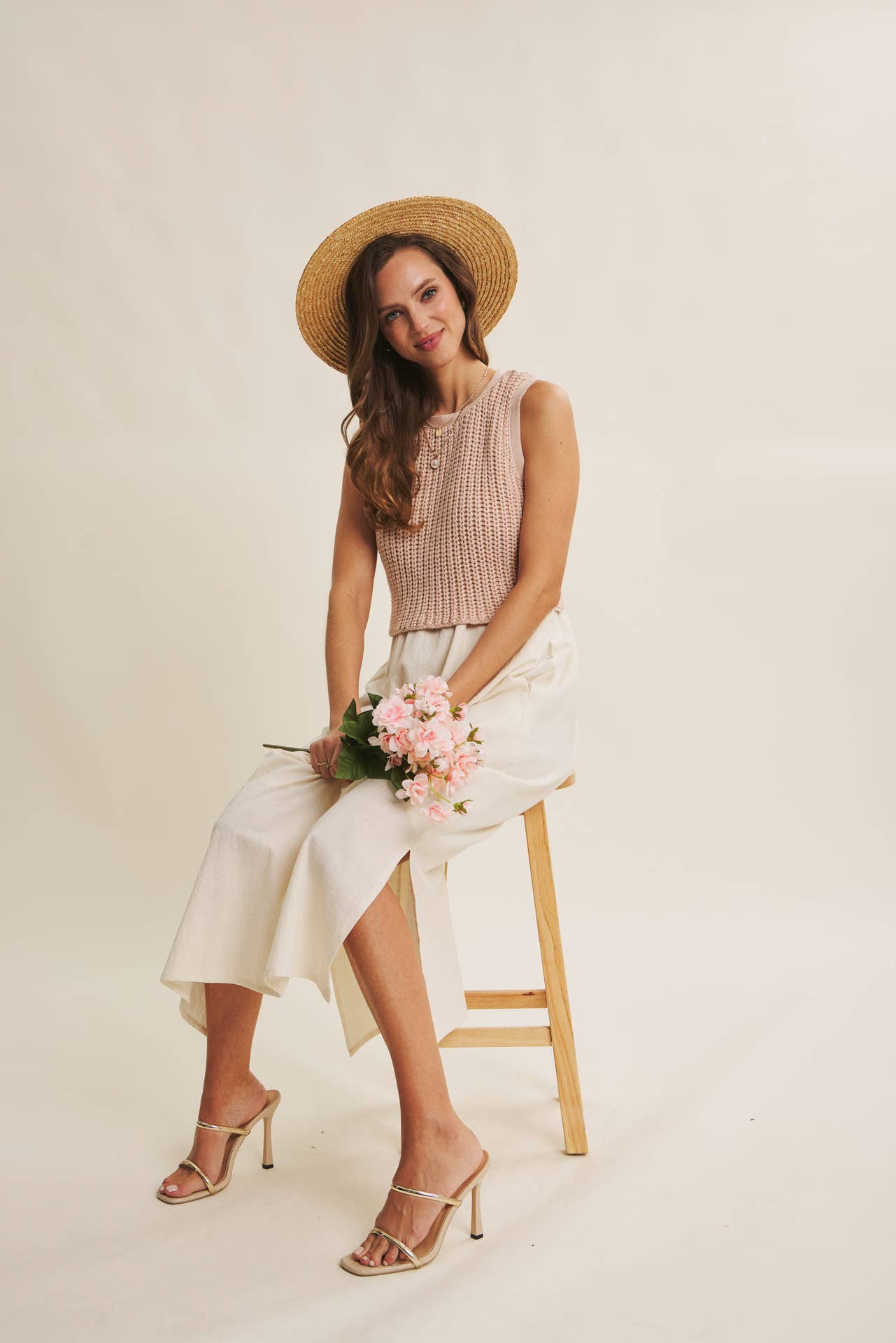 CHUNKY SWEATER TWOFER MIDI DRESS