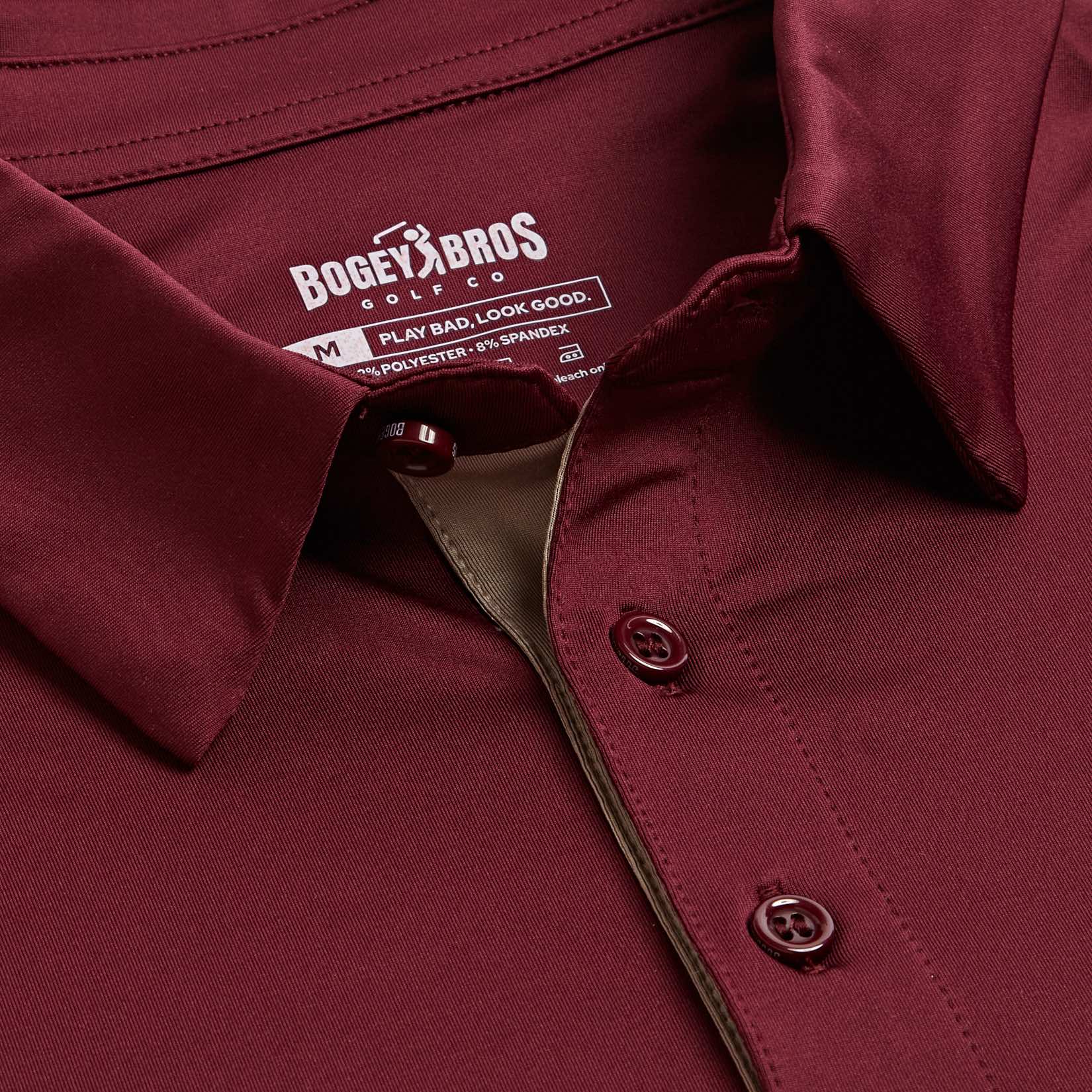 Solid Oxblood Golf Polo