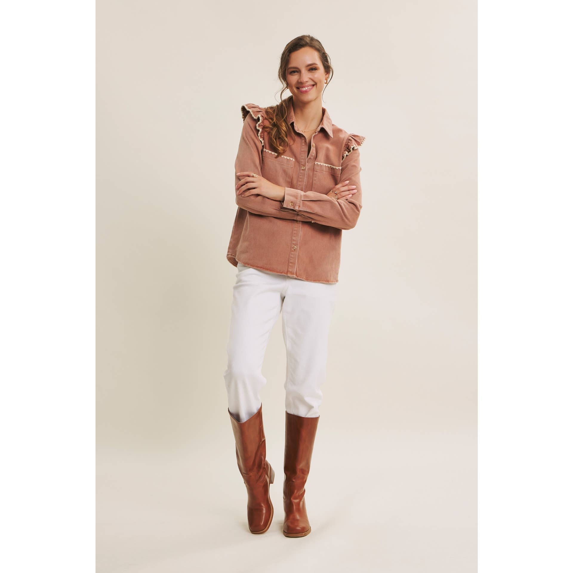 WESTERN STAPLE MINERAL-WASHED TWILL SHACKET