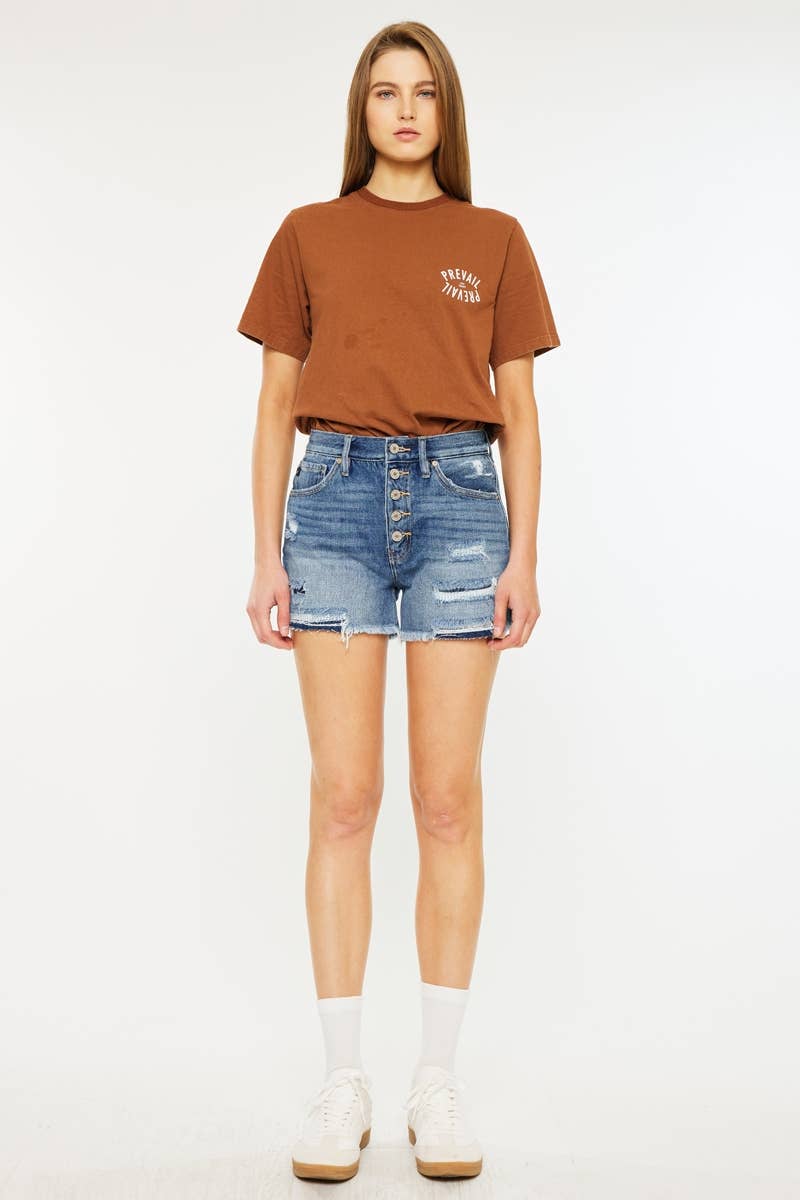 HIGH RISE MOM SHORTS