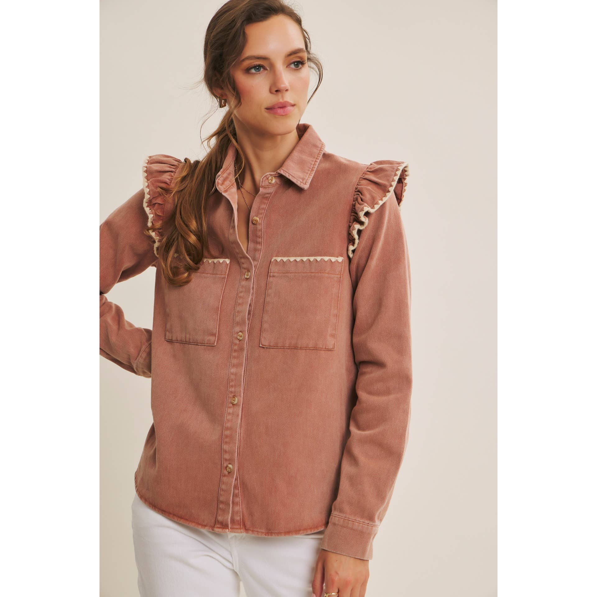 WESTERN STAPLE MINERAL-WASHED TWILL SHACKET