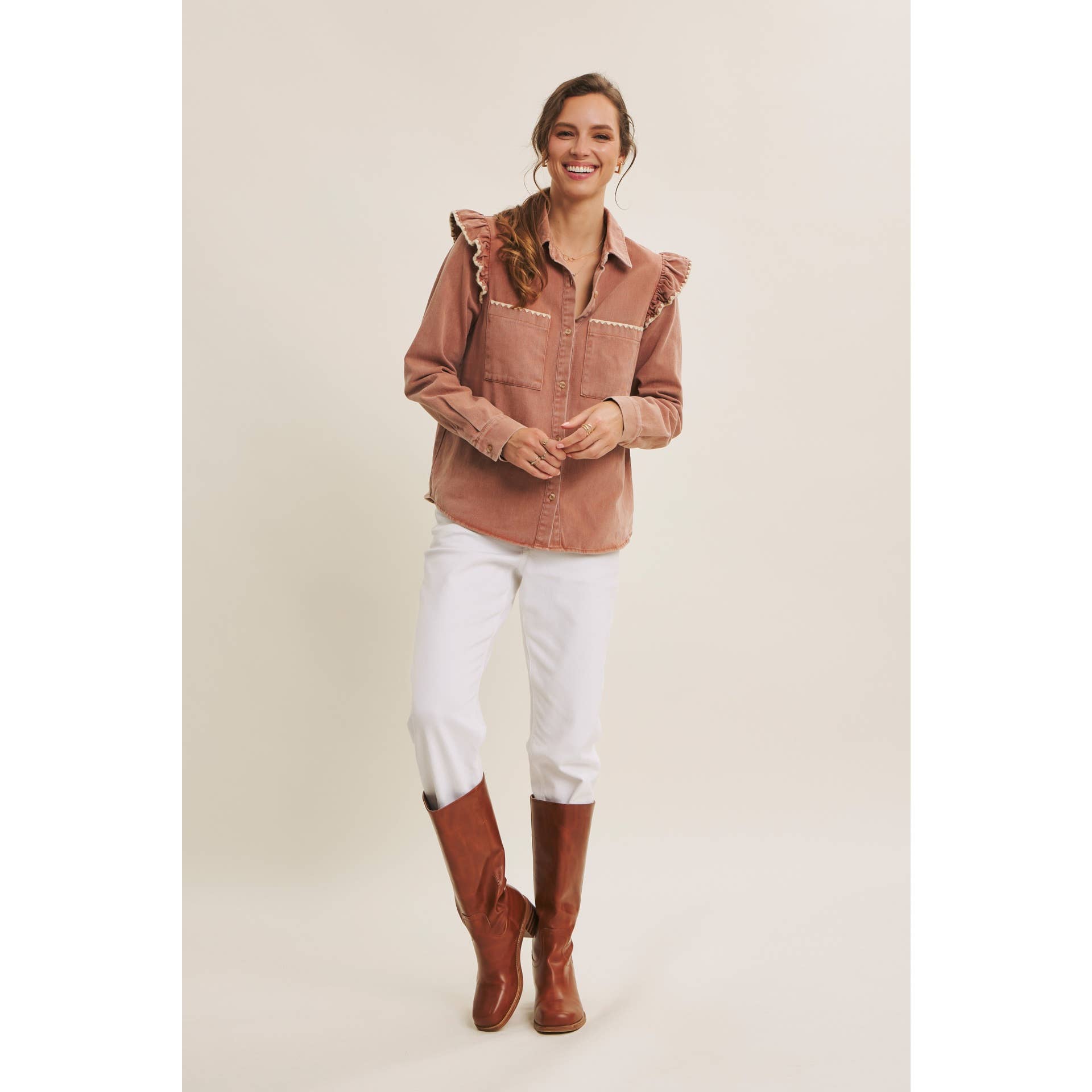 WESTERN STAPLE MINERAL-WASHED TWILL SHACKET