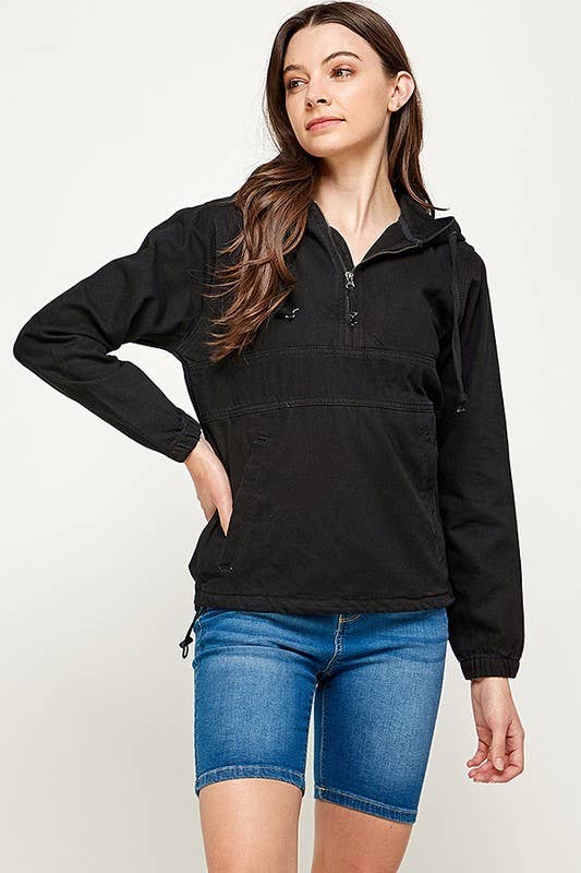 Women's Denim Jacket with Hood