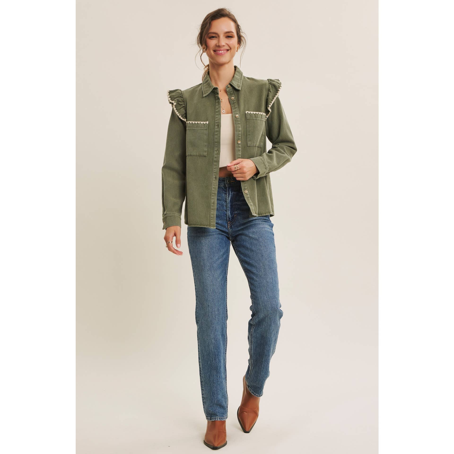 WESTERN STAPLE MINERAL-WASHED TWILL SHACKET