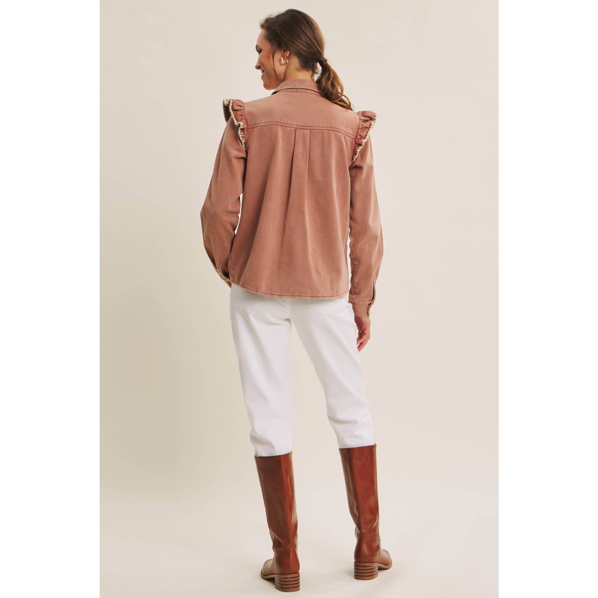 WESTERN STAPLE MINERAL-WASHED TWILL SHACKET