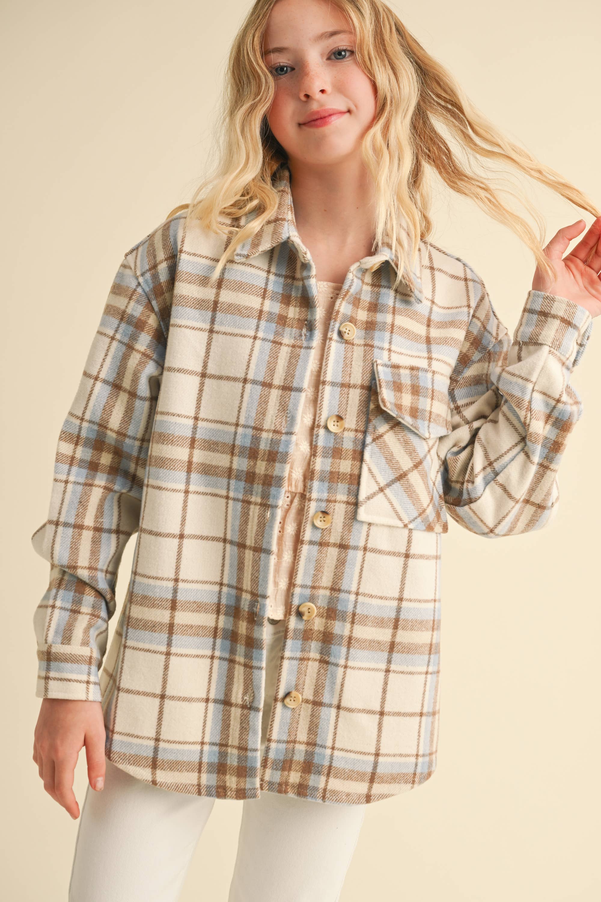 TWEEN GIRLS KIDS ONE POCKET SHACKET (7-14)