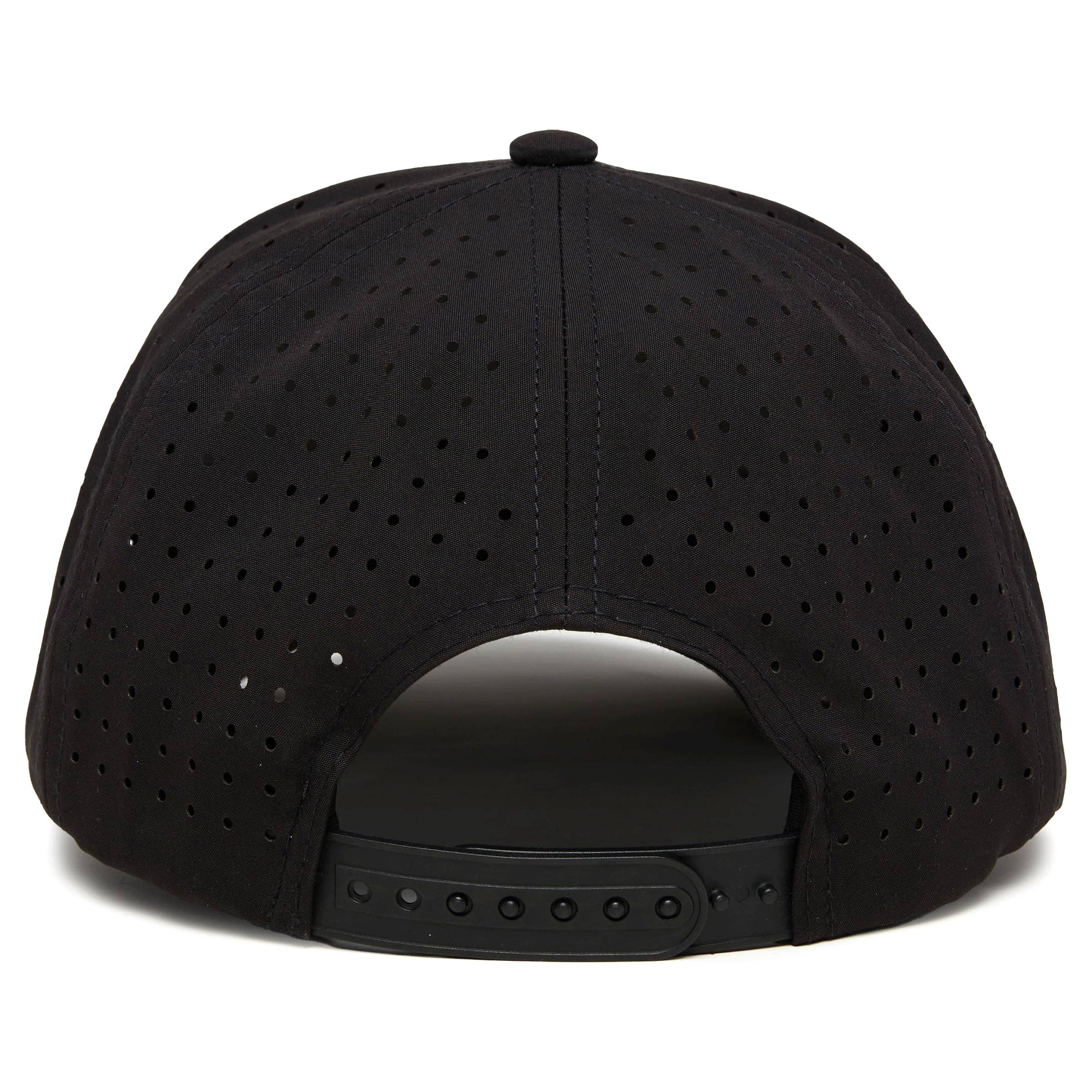 Blank Laser Cut Golf Cap -Black