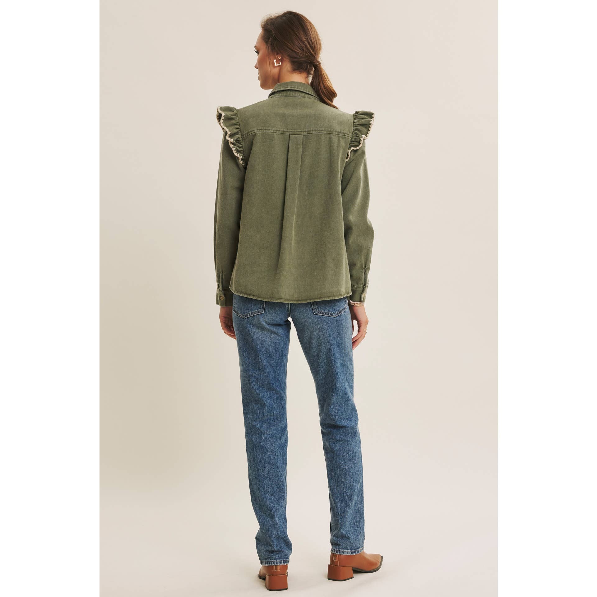 WESTERN STAPLE MINERAL-WASHED TWILL SHACKET