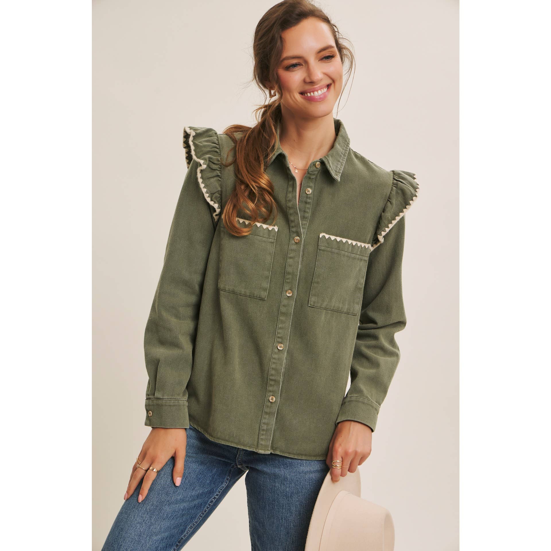 WESTERN STAPLE MINERAL-WASHED TWILL SHACKET