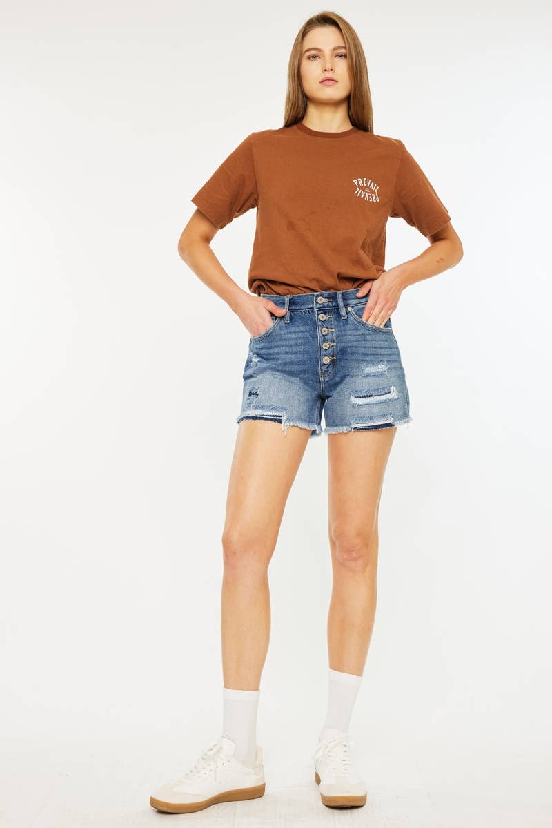 HIGH RISE MOM SHORTS