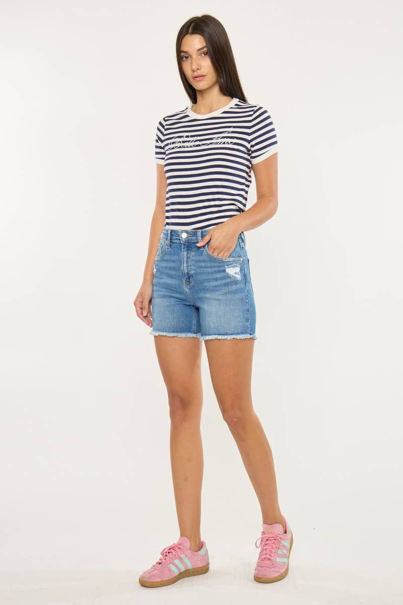 HIGH RISE DENIM SHORT