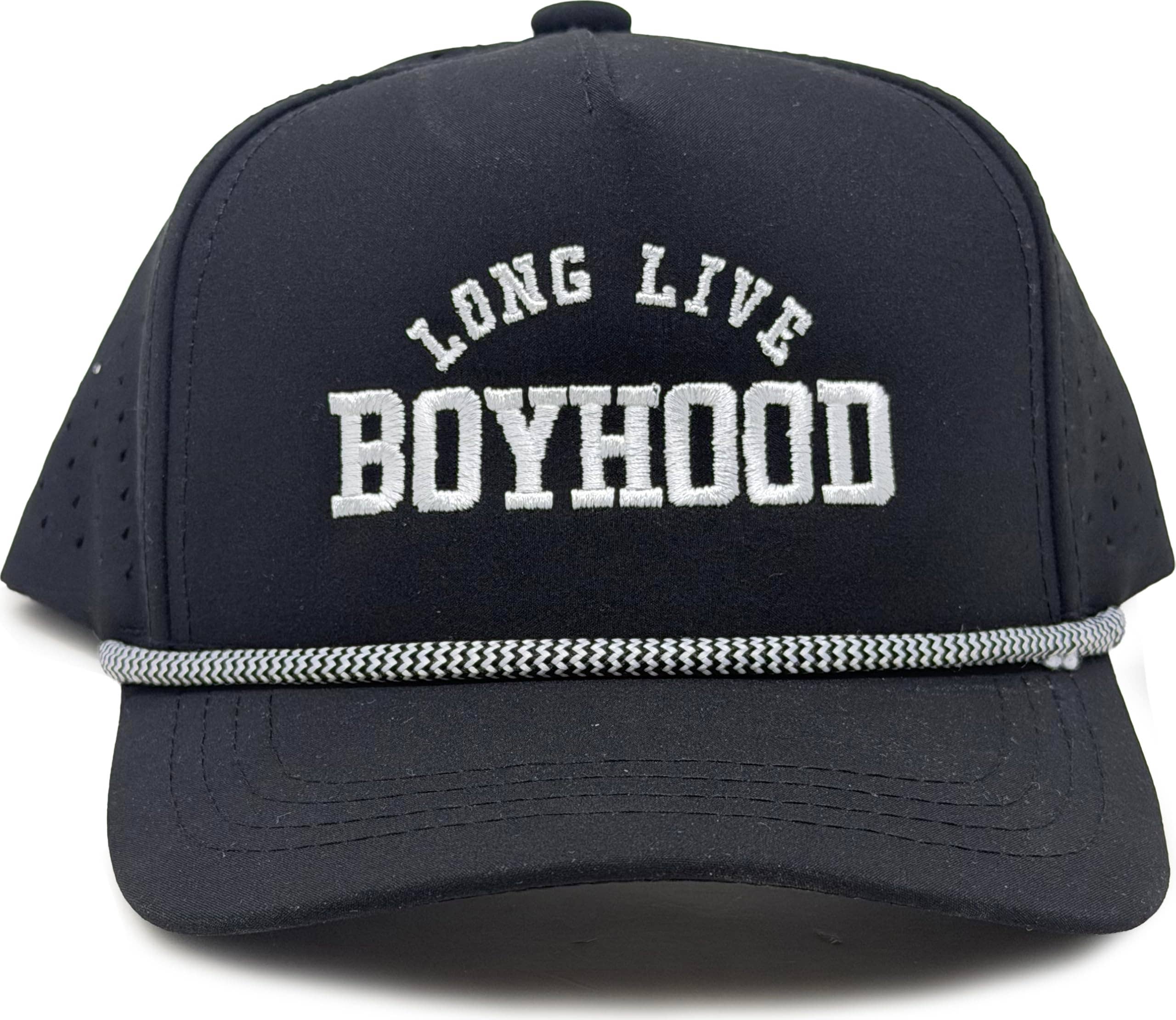 Kid's Golf Hat - Long Live Boyhood - Black