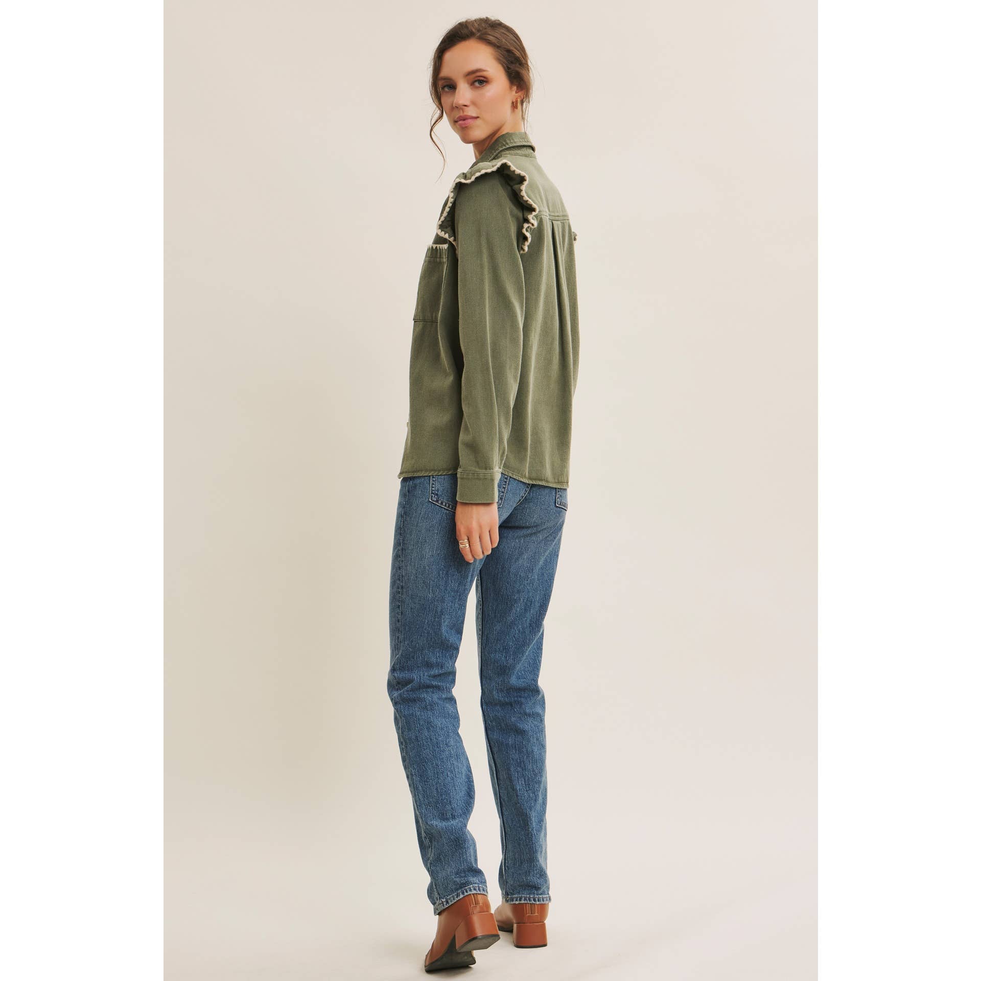 WESTERN STAPLE MINERAL-WASHED TWILL SHACKET