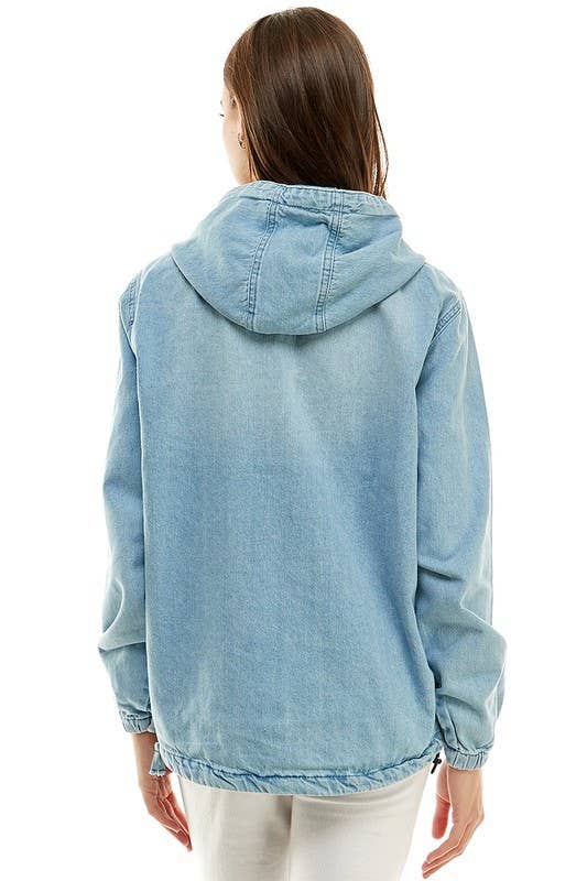 Women's Denim Jacket with Hood
